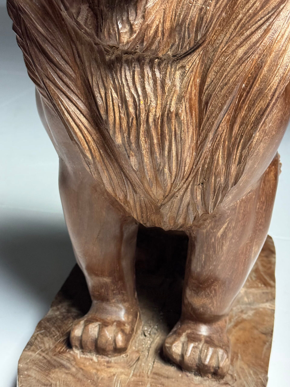 Large Carved Wooden Seated Lion, South East Asia, Late 20th Century, photo 6