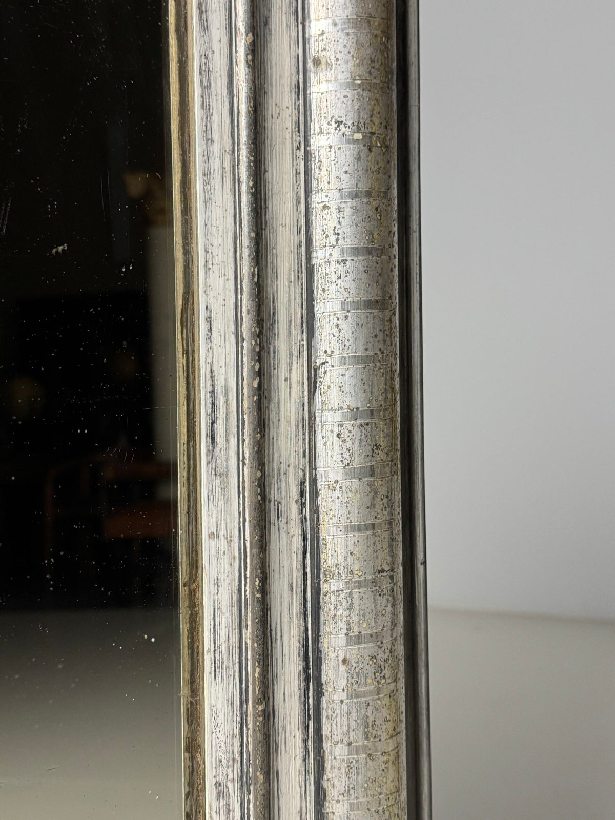 Antique Silvered Mirror, Louis Philippe Period, France, photo 7