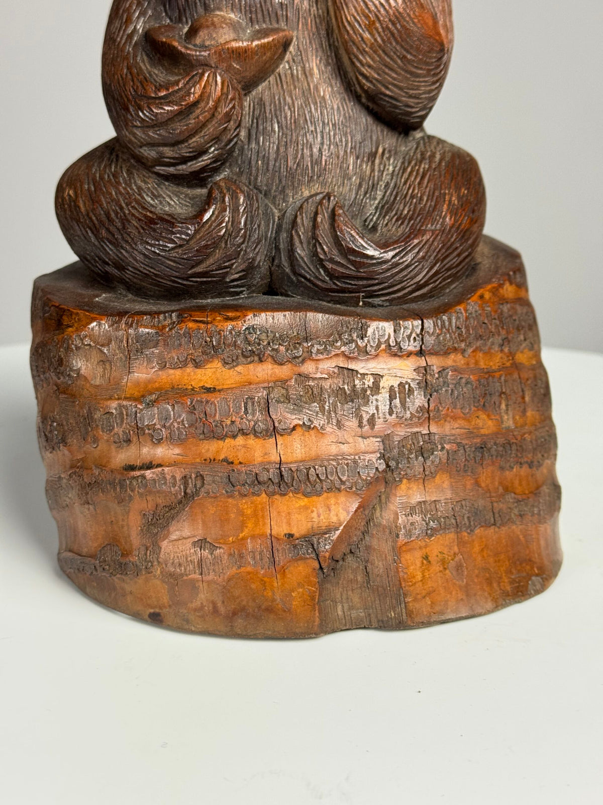 Hand Carved Wooden Monkey Sculpture, 20th Century, photo 10