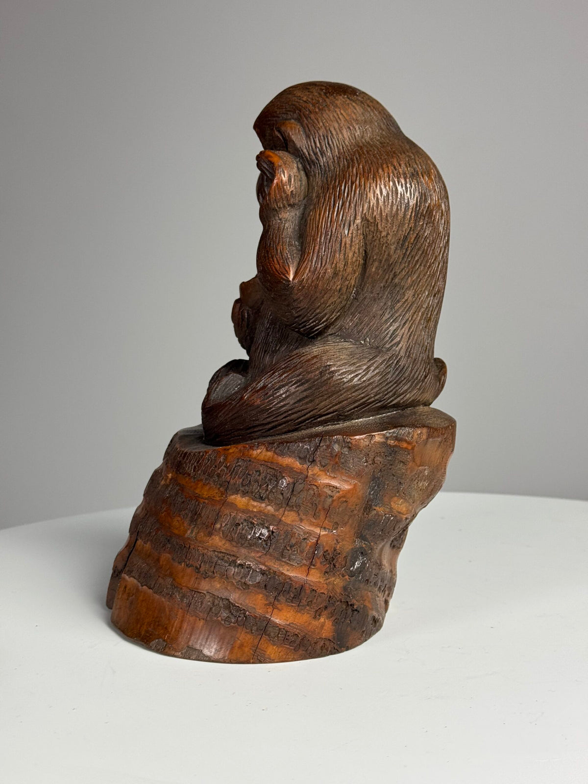 Hand Carved Wooden Monkey Sculpture, 20th Century, photo 8