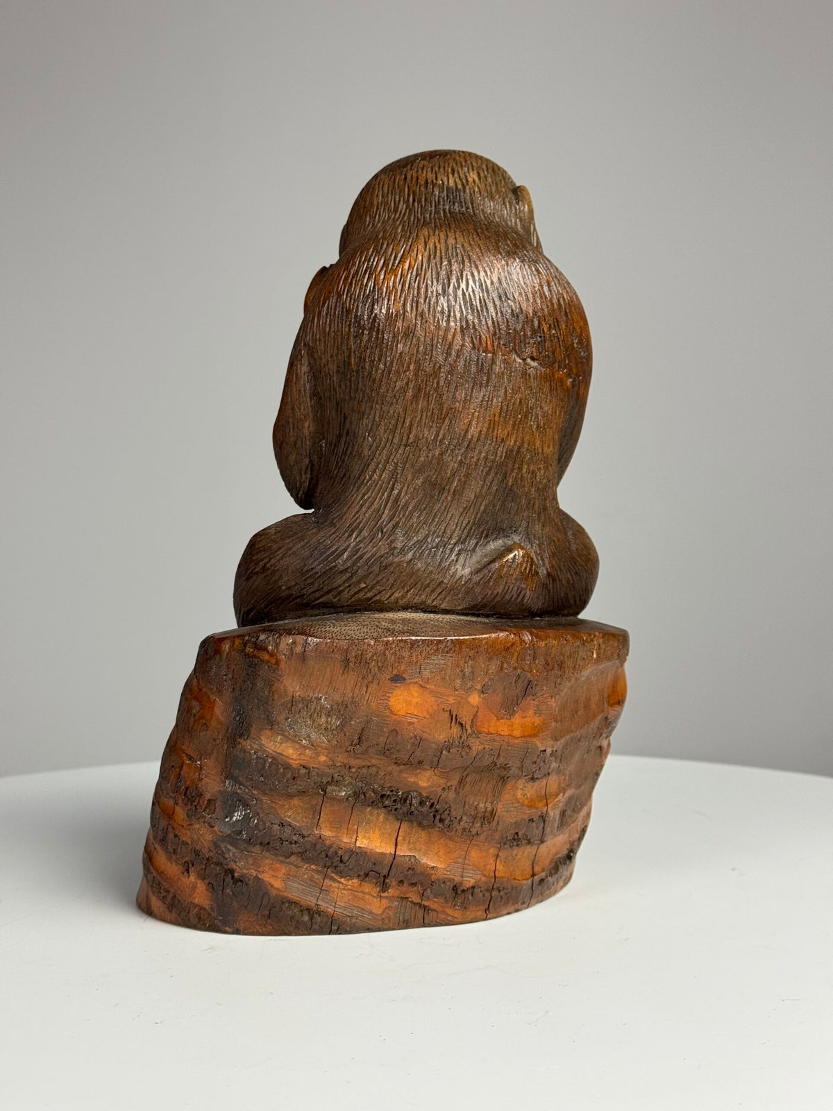 Hand Carved Wooden Monkey Sculpture, 20th Century, photo 7
