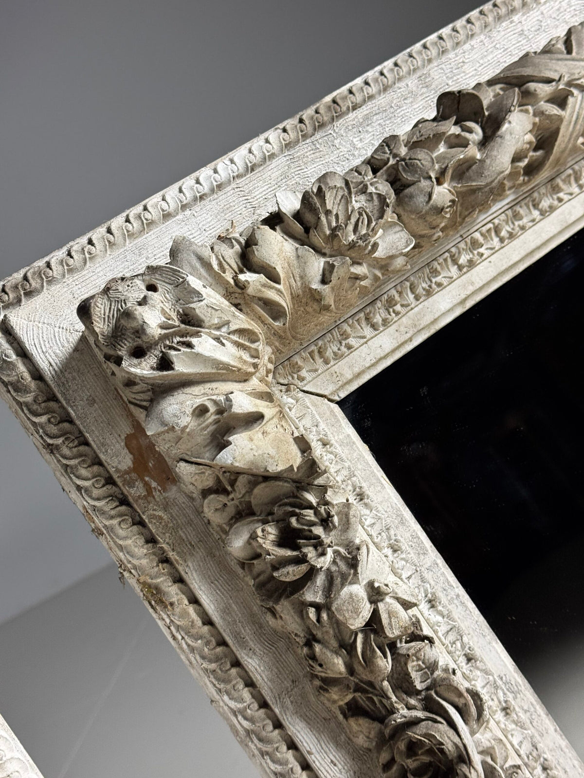 Set of Three White French Mirrors, Early to Mid 20th Century, photo 18