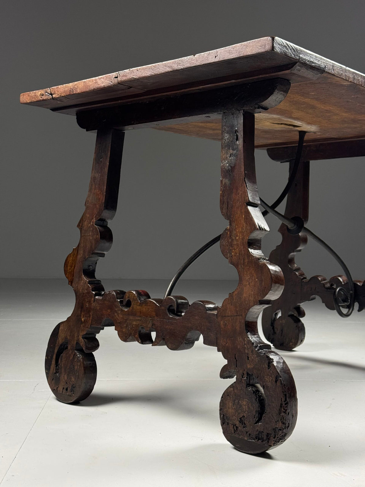 Spanish Solid Walnut Table, 18th Century, photo 11