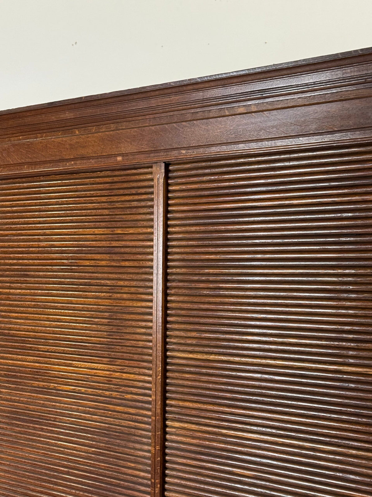 Pair of Belgian Oak Roll-Front Filing Cabinets, c. 1900 to 1920, photo 15