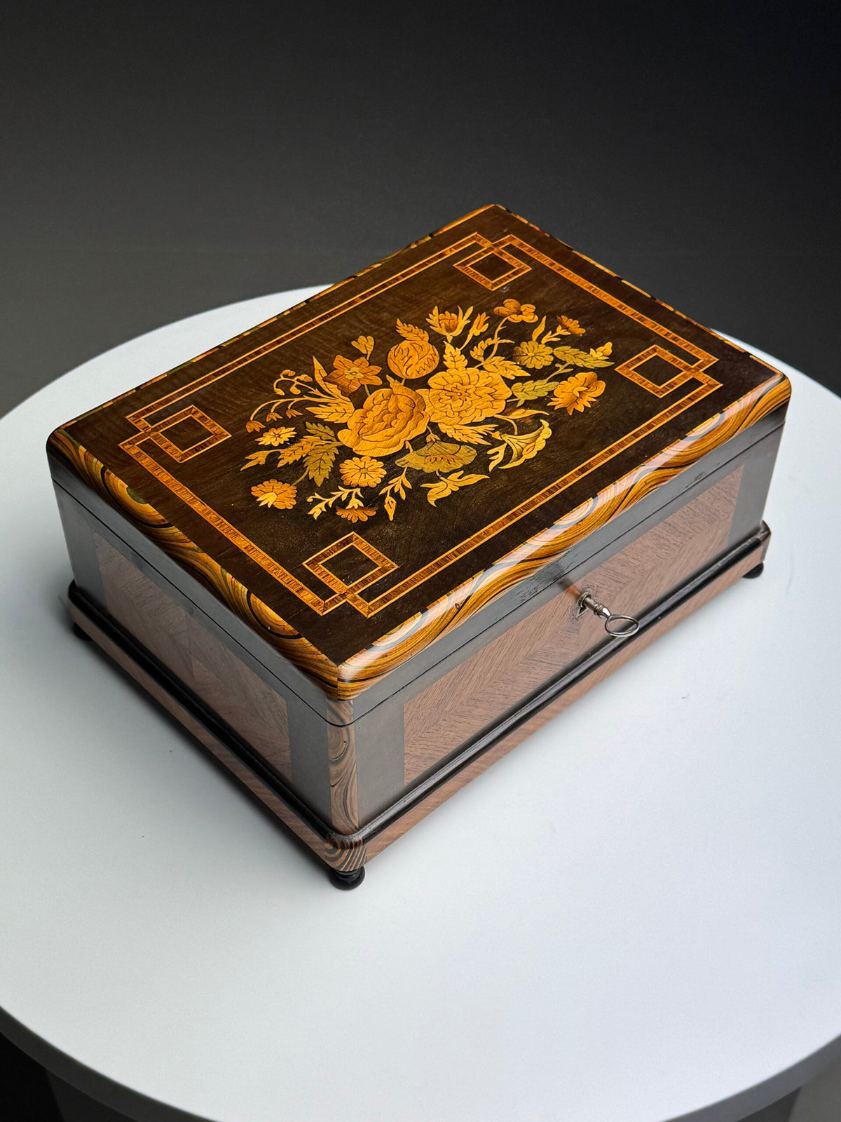 Dutch Marquetry Jewellery Box, Late 19th Century, photo 1