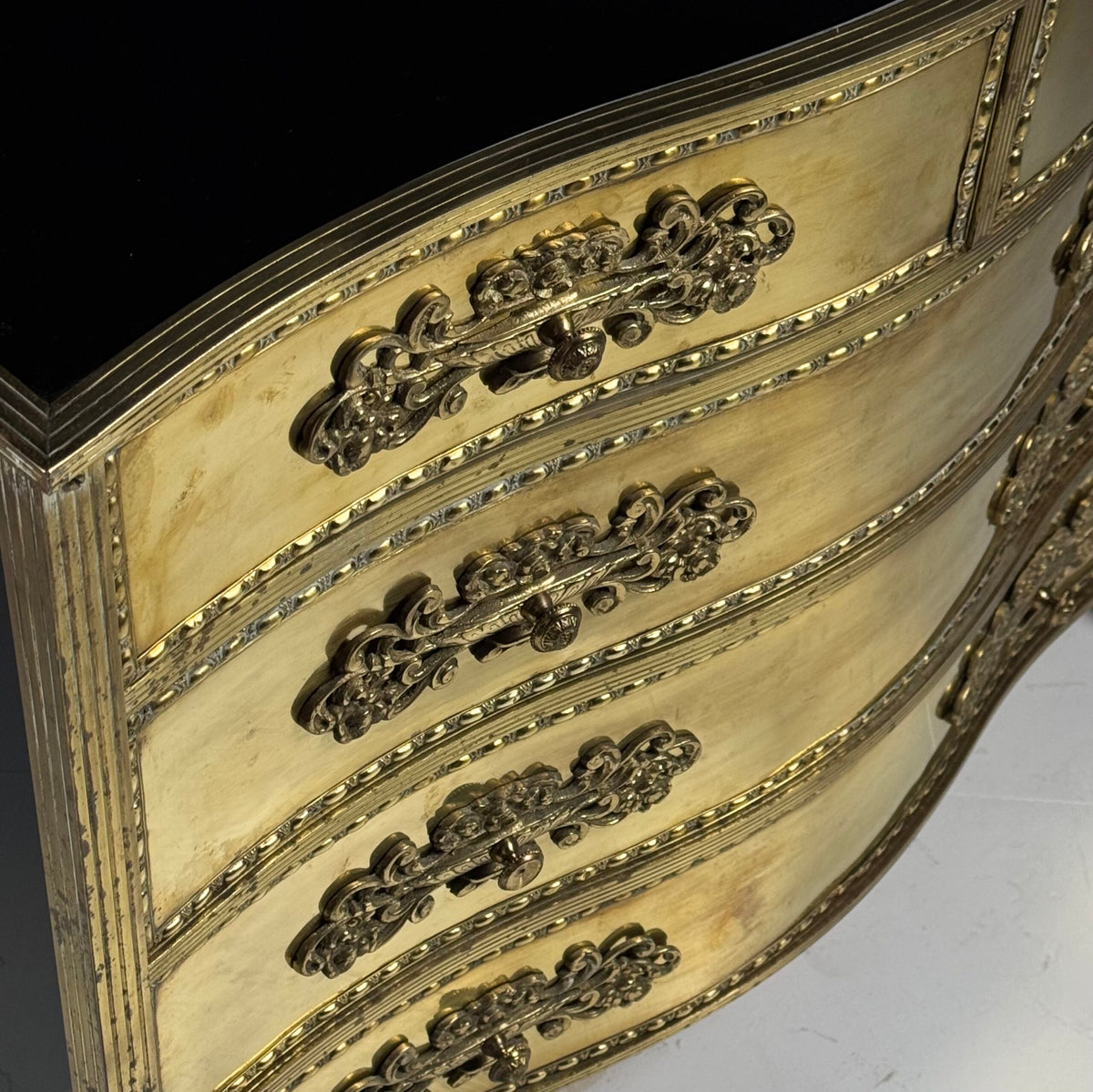 Gold Coloured Mid Century Copper Clad Chest of Drawers, Italy, photo 19