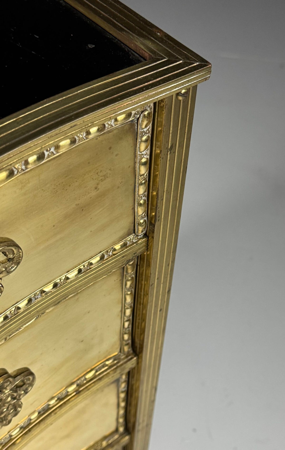 Gold Coloured Mid Century Copper Clad Chest of Drawers, Italy, photo 12