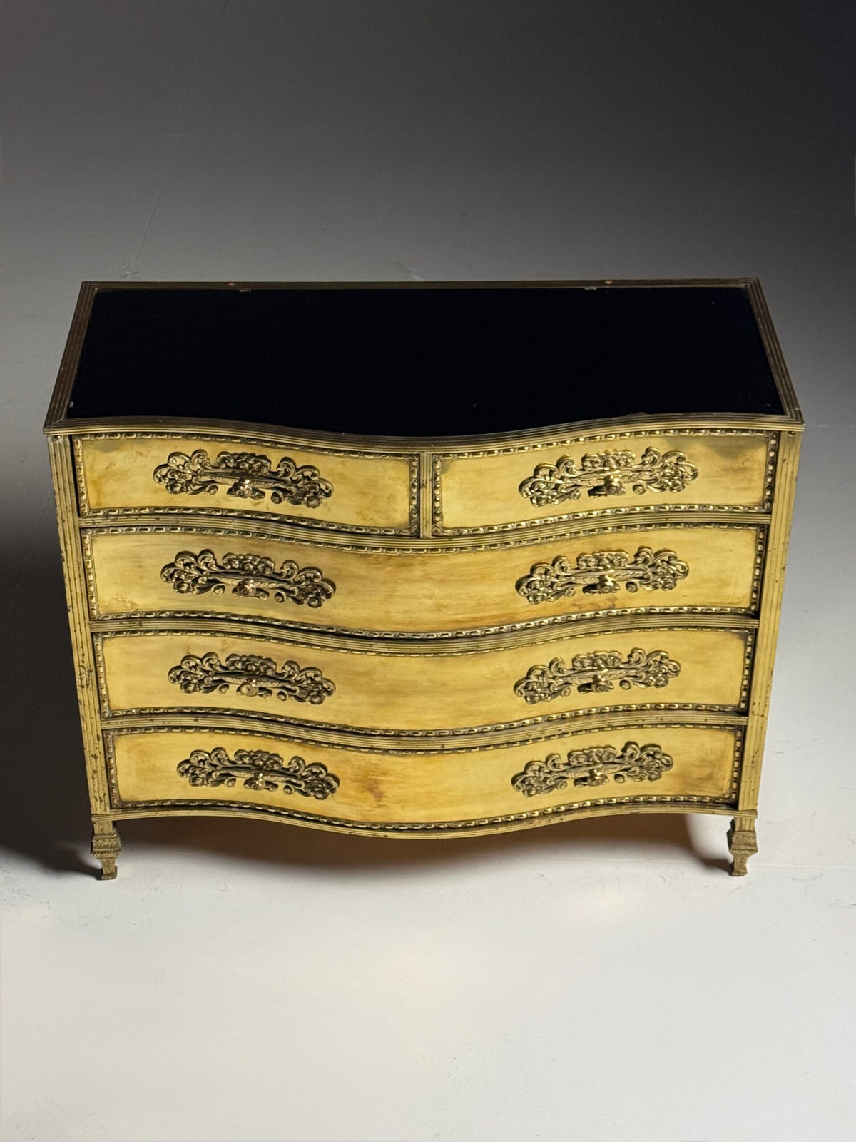 Gold Coloured Mid Century Copper Clad Chest of Drawers, Italy, photo 11