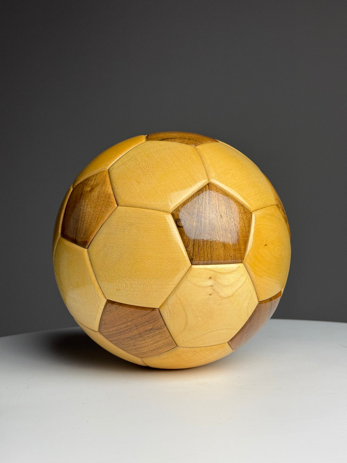 Vintage Solid Hardwood Football, 1980s or 1990s, photo 9