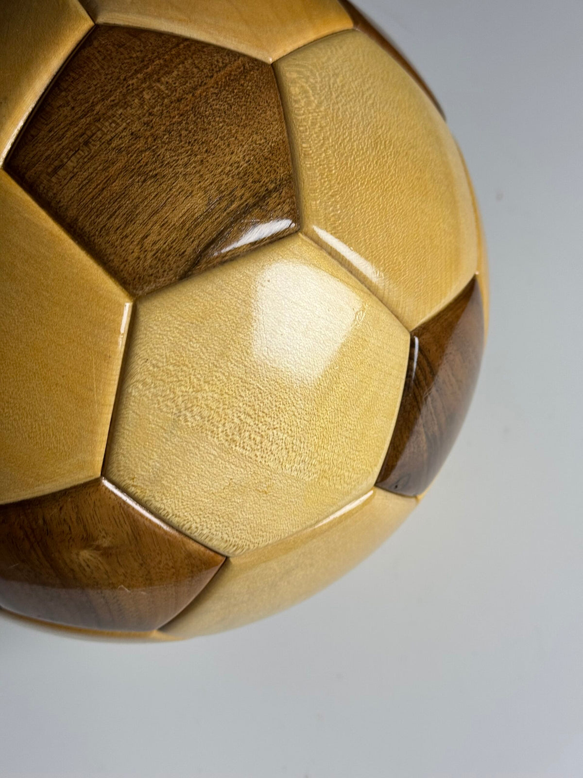 Vintage Solid Hardwood Football, 1980s or 1990s, photo 7
