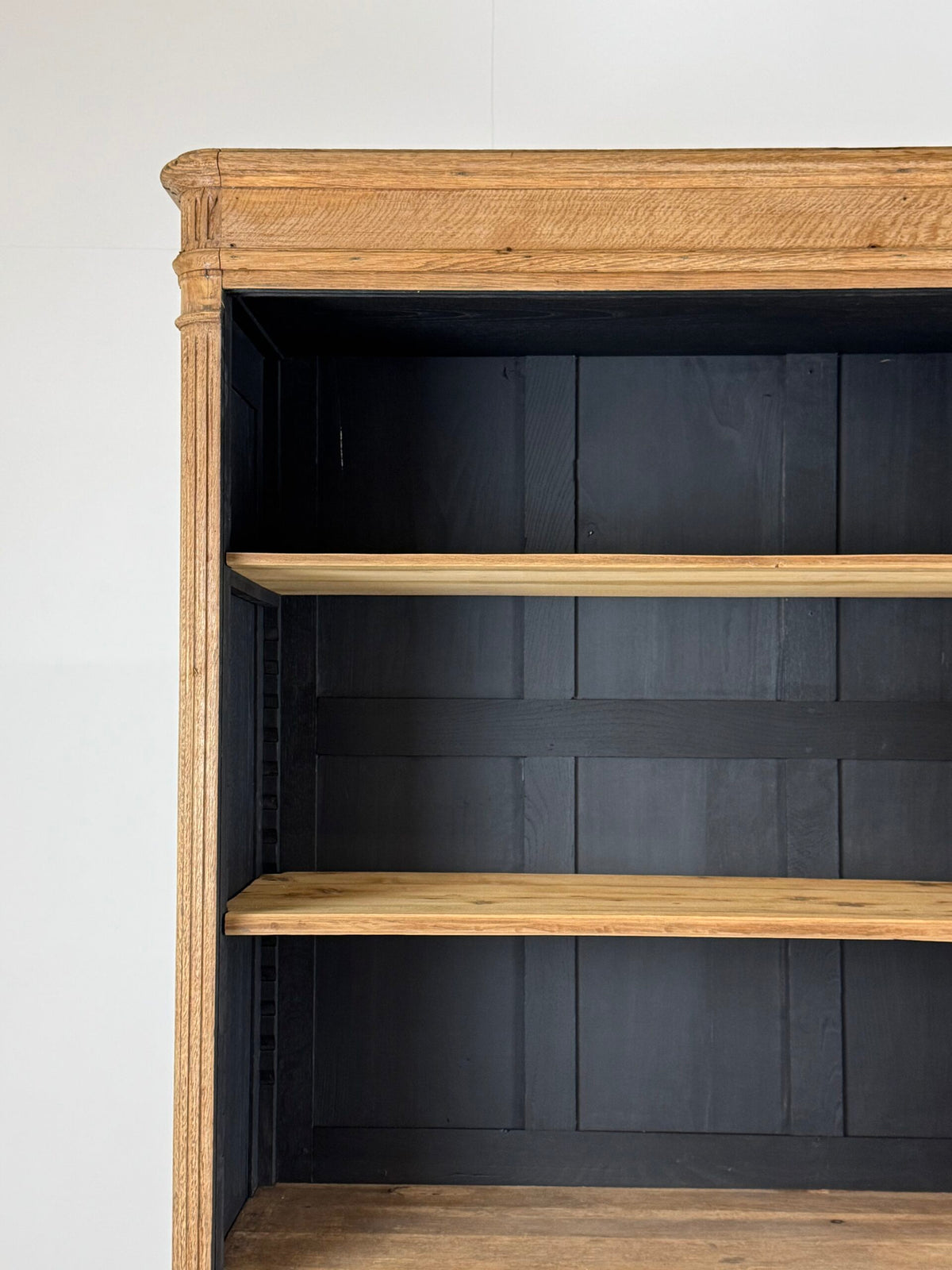 French Washed Oak Bookcase or Shop Cabinet, Early 20th Century, photo 11