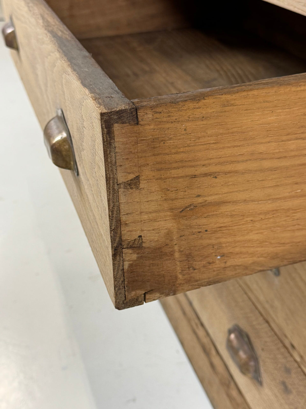 French Washed Oak Bookcase or Shop Cabinet, Early 20th Century, photo 13