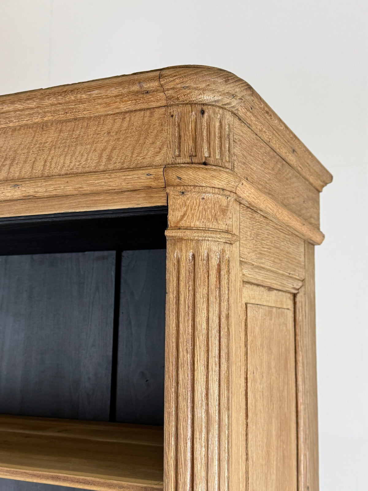 French Washed Oak Bookcase or Shop Cabinet, Early 20th Century, photo 3