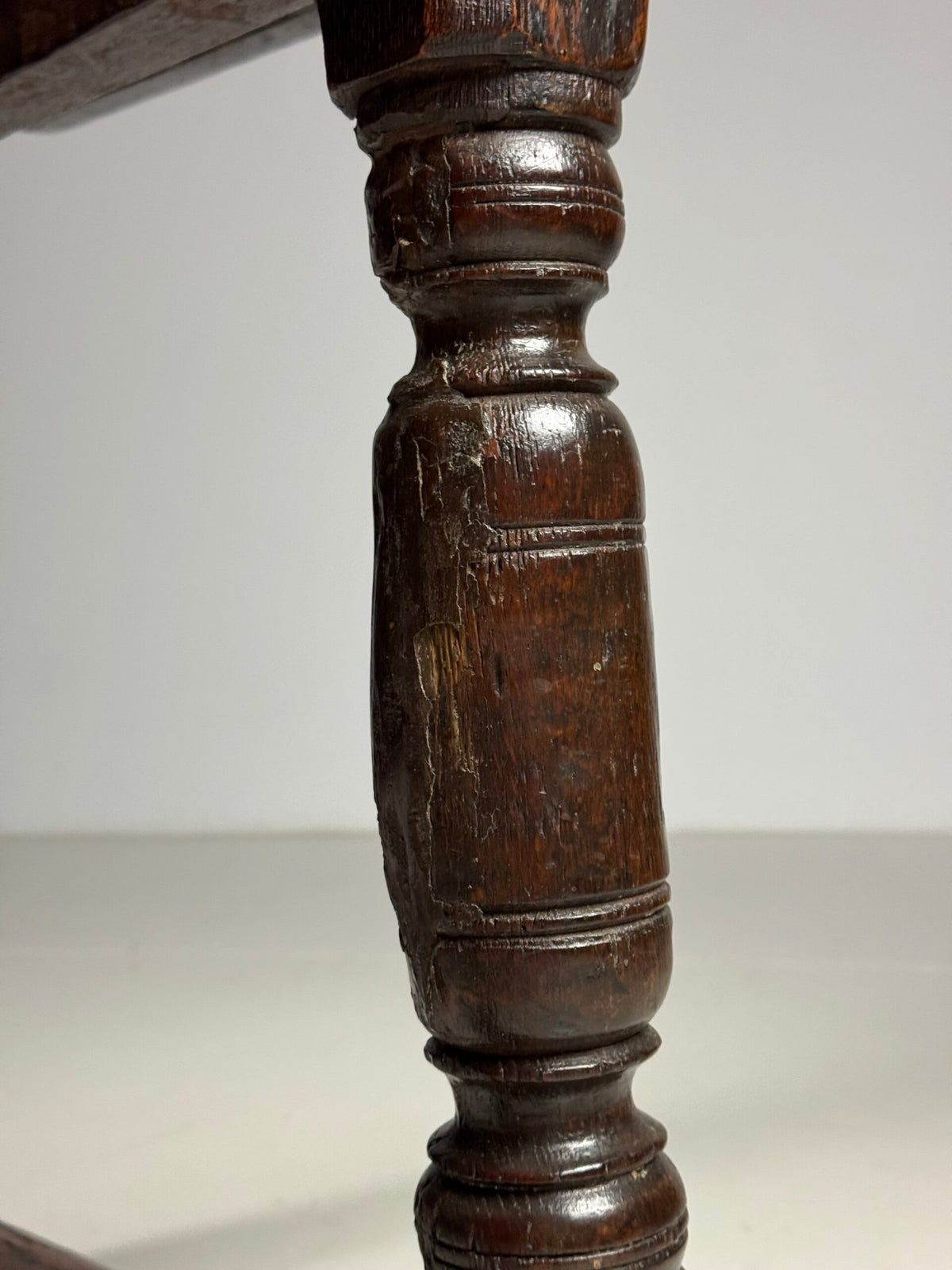 17th Century Oak Refectory Table with Carved Leaf Rail, photo 17