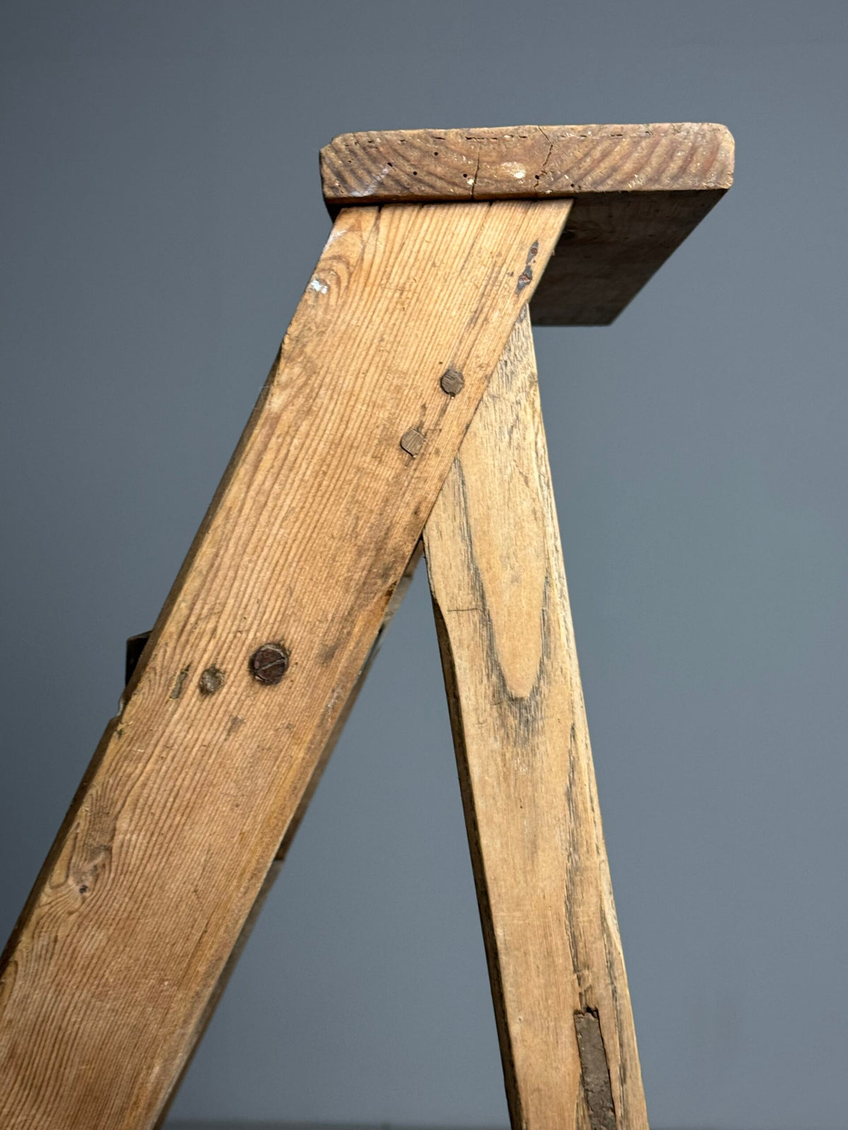 French Pine Library Steps, 20th Century, photo 4
