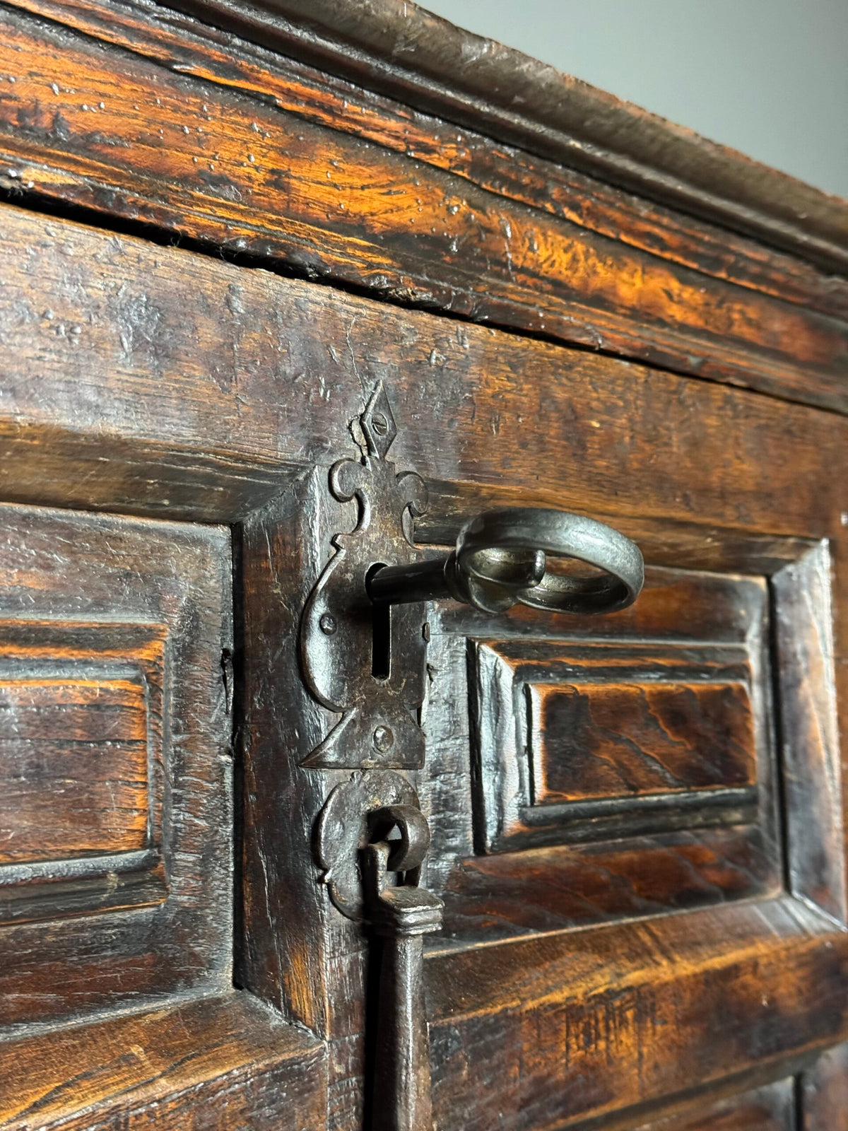 Spanish Walnut Fall Front Cabinet, c. 1700, photo 15