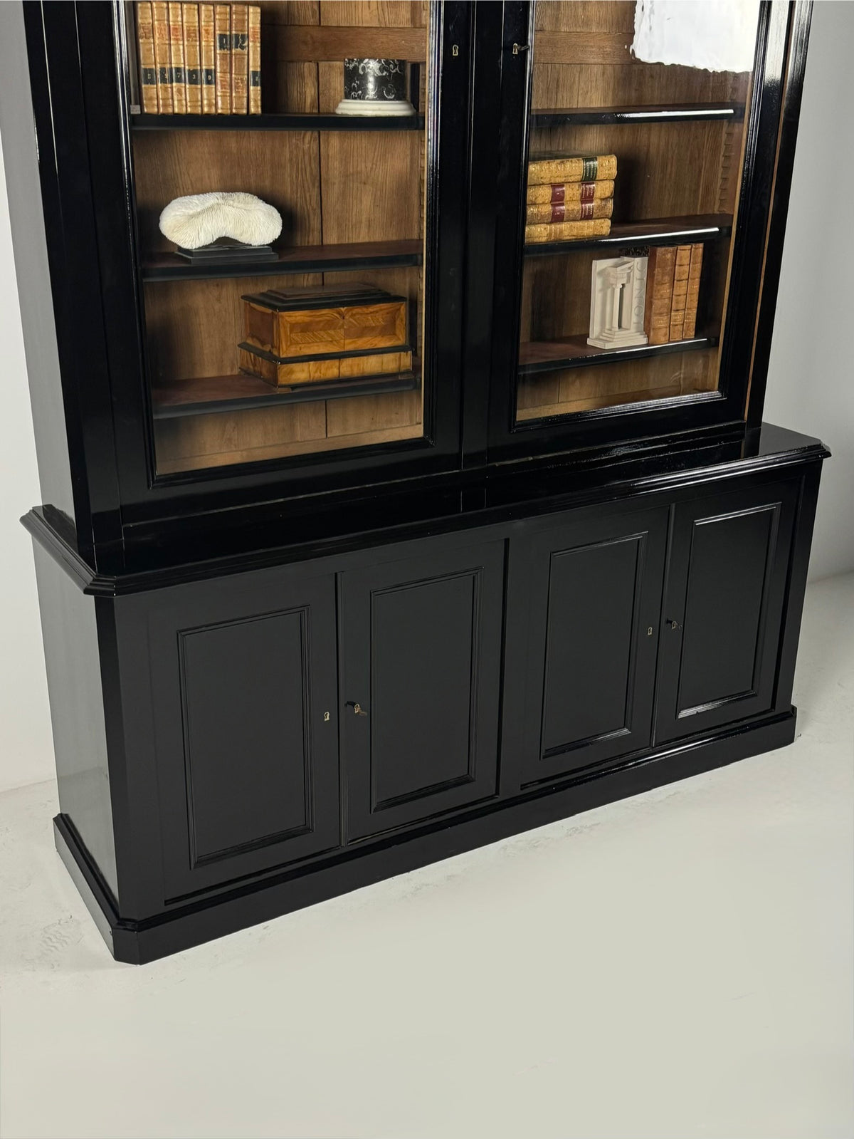 Very Large Louis Philippe Library Bookcase, 303 cm, Late 19th Century, photo 25
