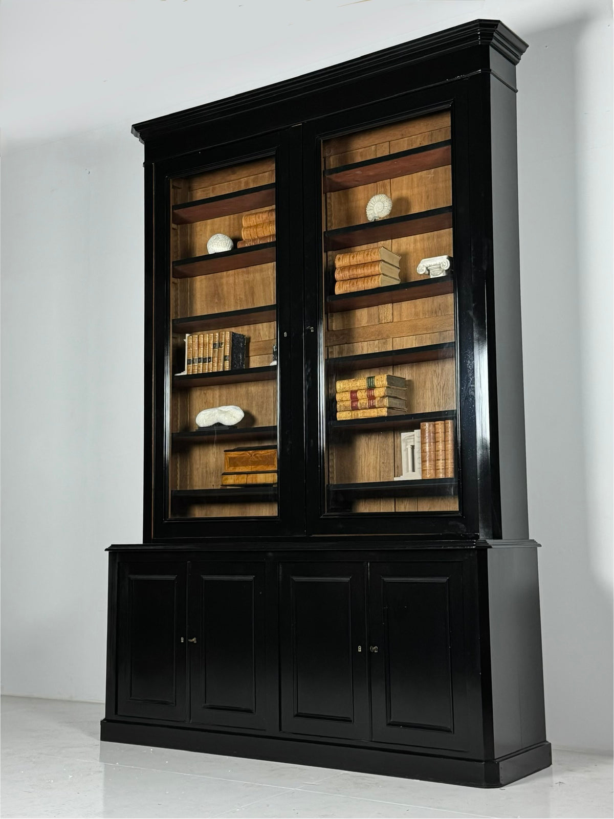 Very Large Louis Philippe Library Bookcase, 303 cm, Late 19th Century, photo 24
