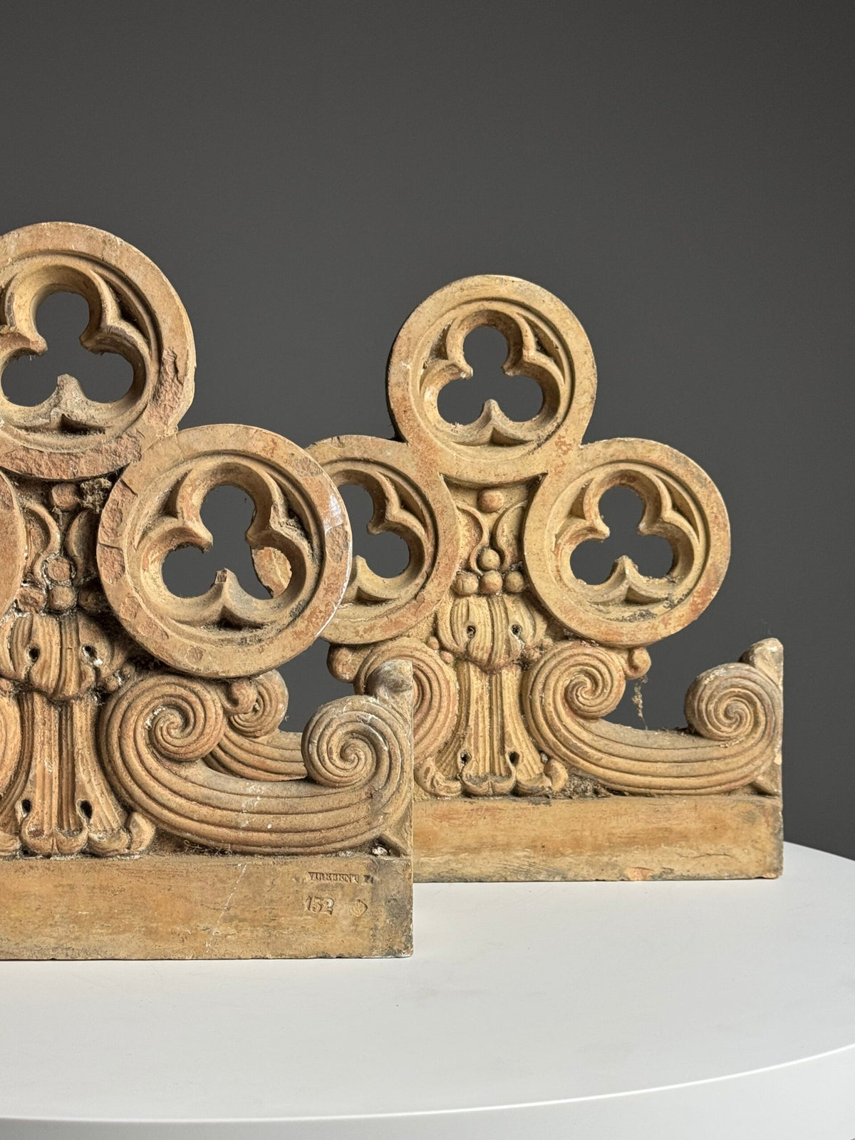 Pair of Neo-Gothic Terracotta Ornaments, photo 10