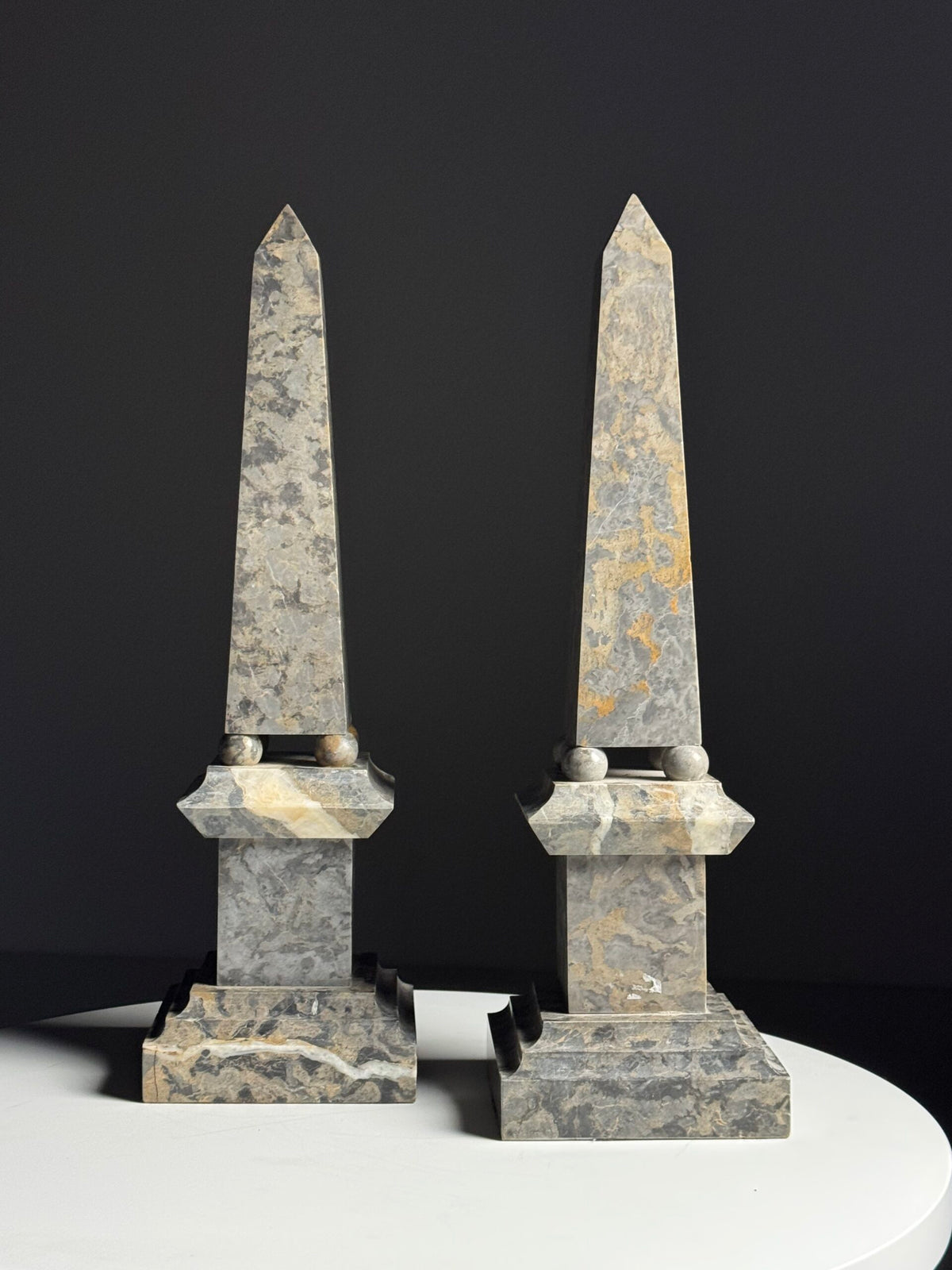 Pair of Large Italian Marble Obelisks, photo 12