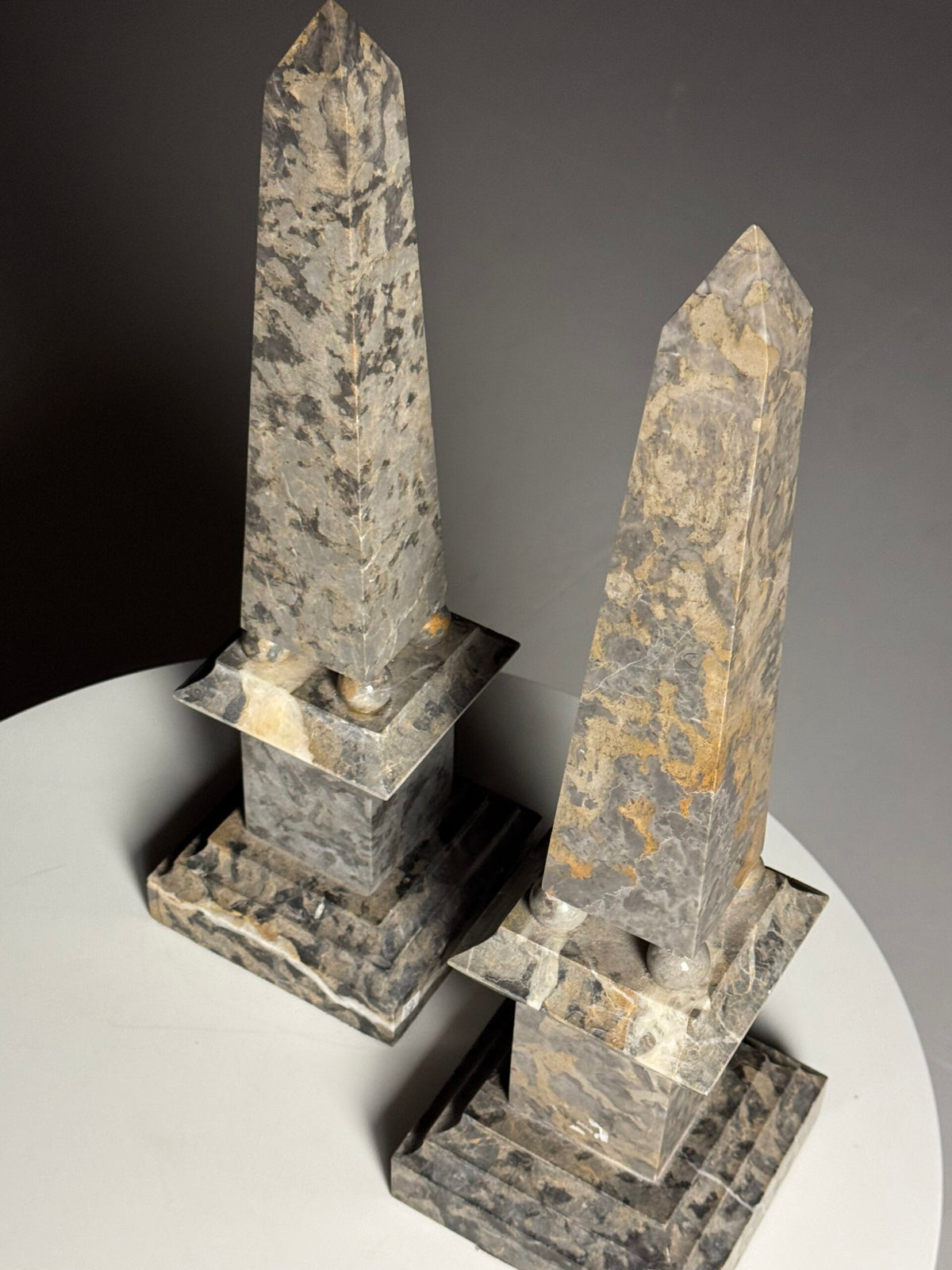 Pair of Large Italian Marble Obelisks, photo 10