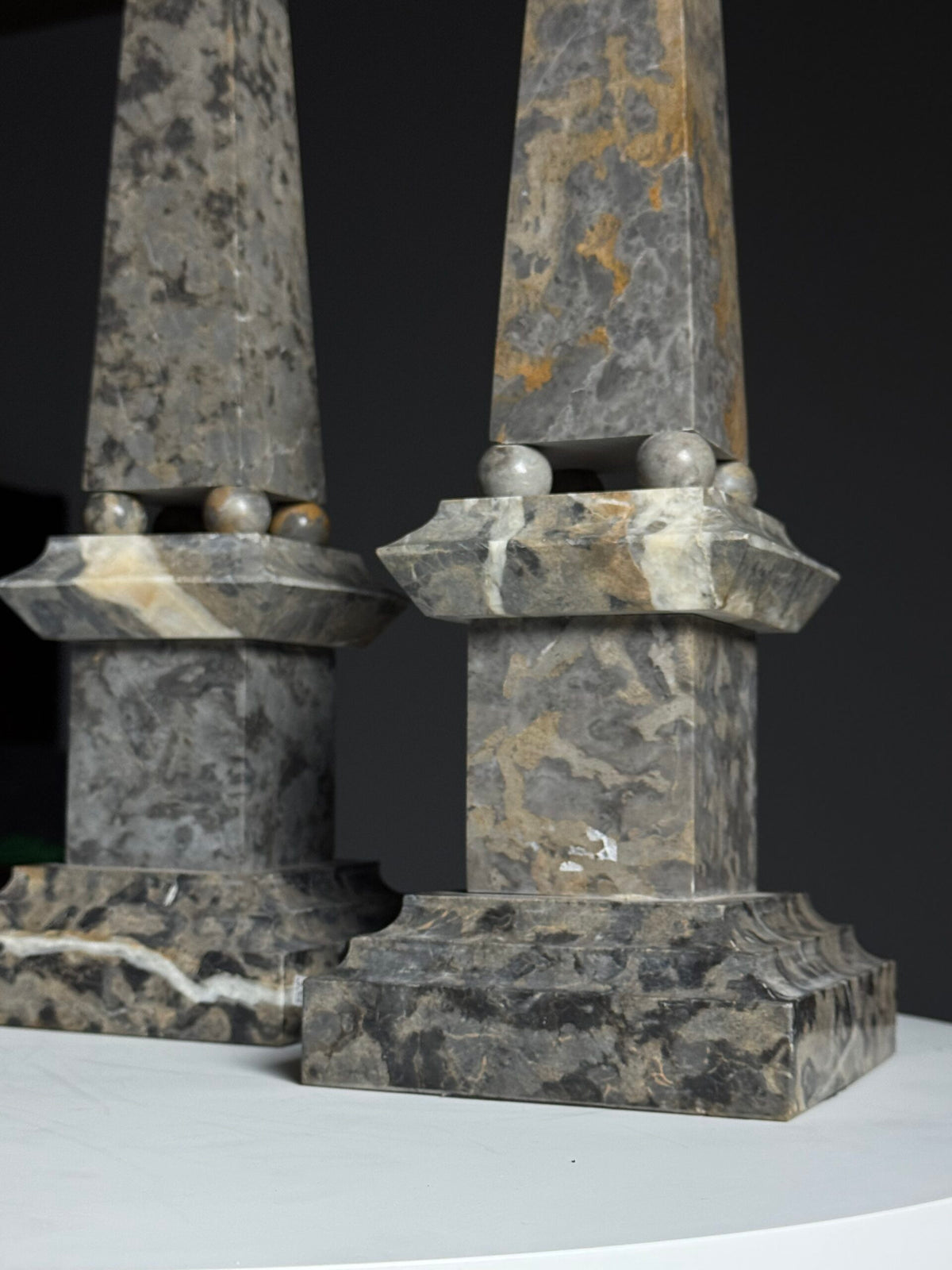 Pair of Large Italian Marble Obelisks, photo 8