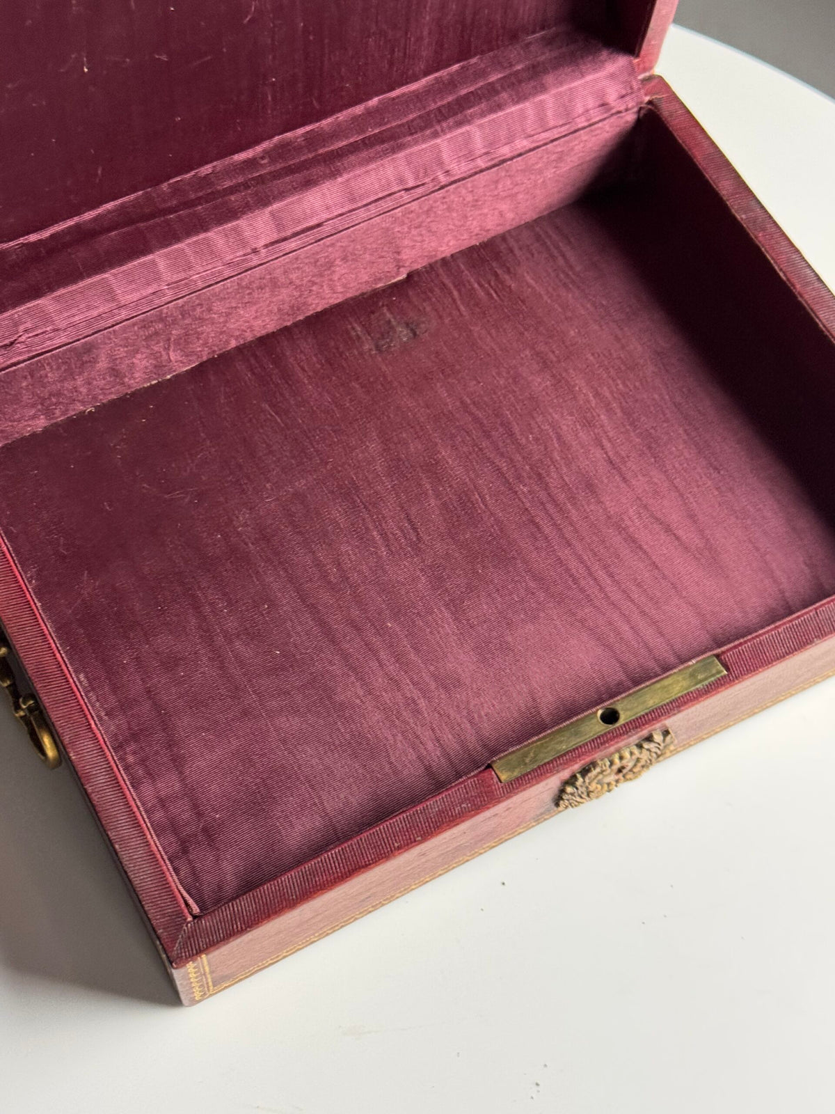 Red Leather Jewellery Box, France, Mid 20th Century, photo 8