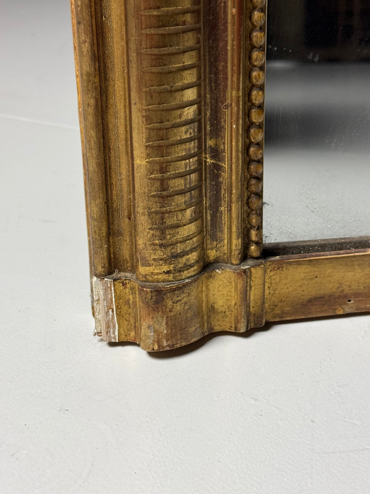 Louis Philippe Giltwood Overmantel Mirror, Late 19th Century, photo 13