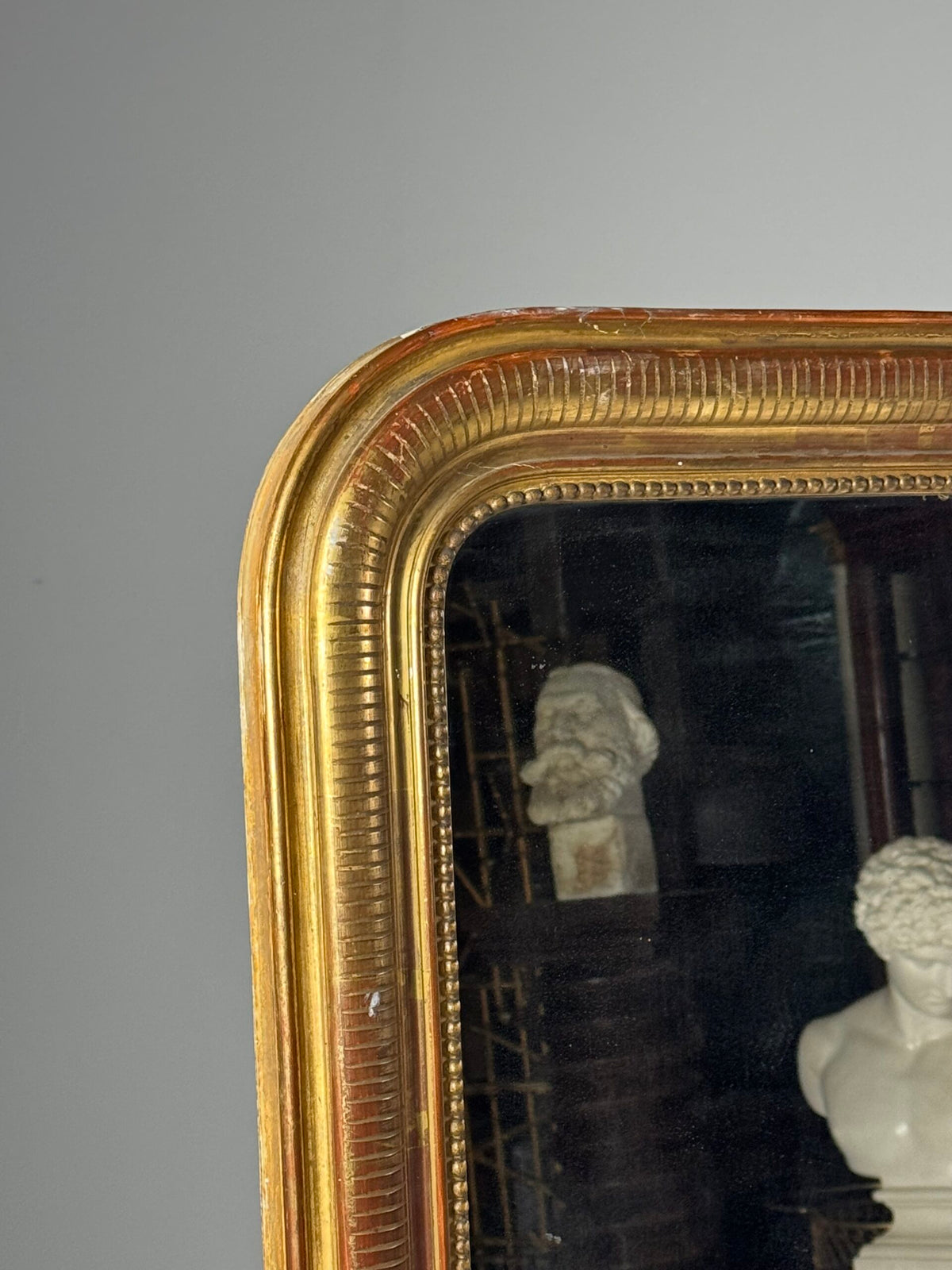 Louis Philippe Giltwood Overmantel Mirror, Late 19th Century, photo 11