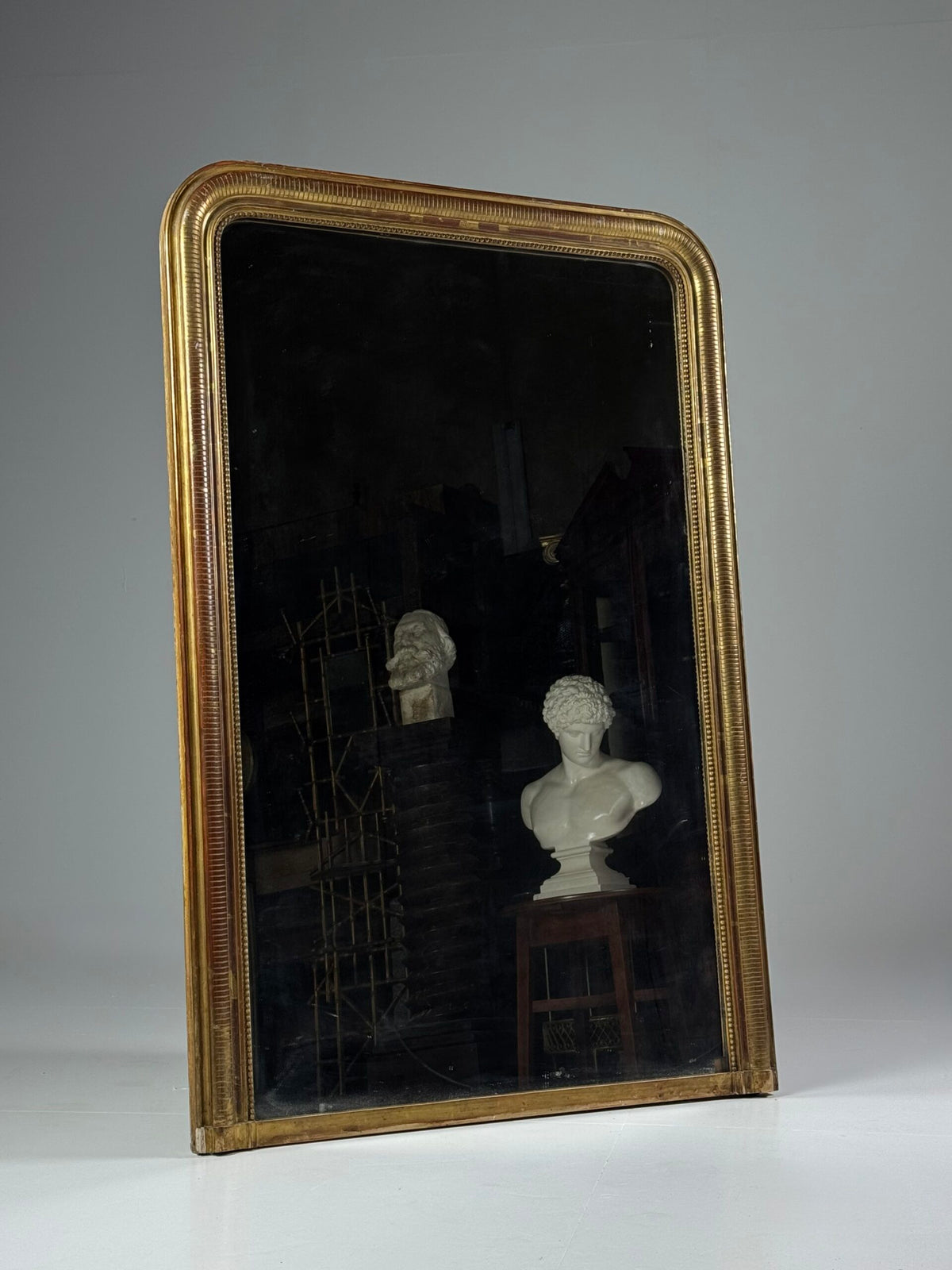 Louis Philippe Giltwood Overmantel Mirror, Late 19th Century, photo 6
