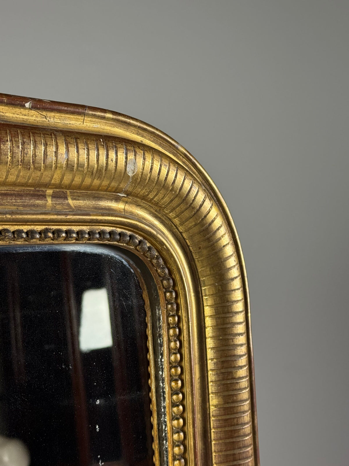 Louis Philippe Giltwood Overmantel Mirror, Late 19th Century, photo 4