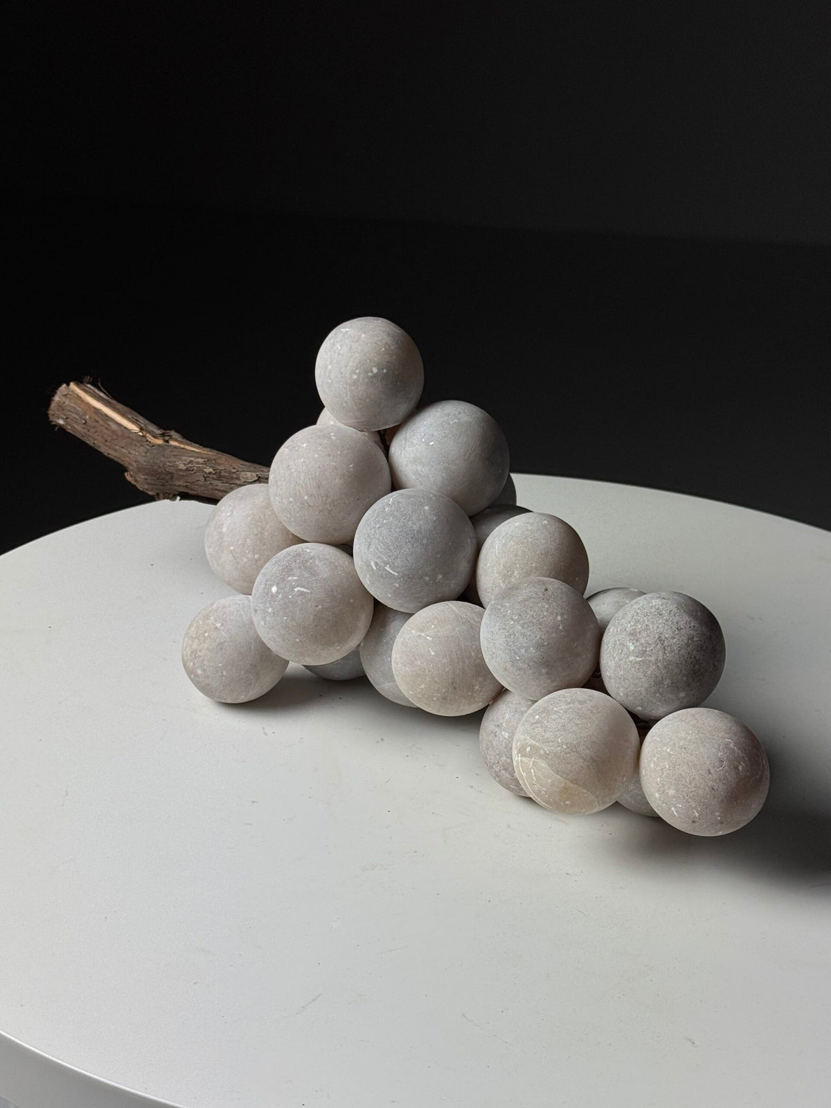 Large Grey Alabaster Bunch of Grapes, Italy, 41 cm, photo 12