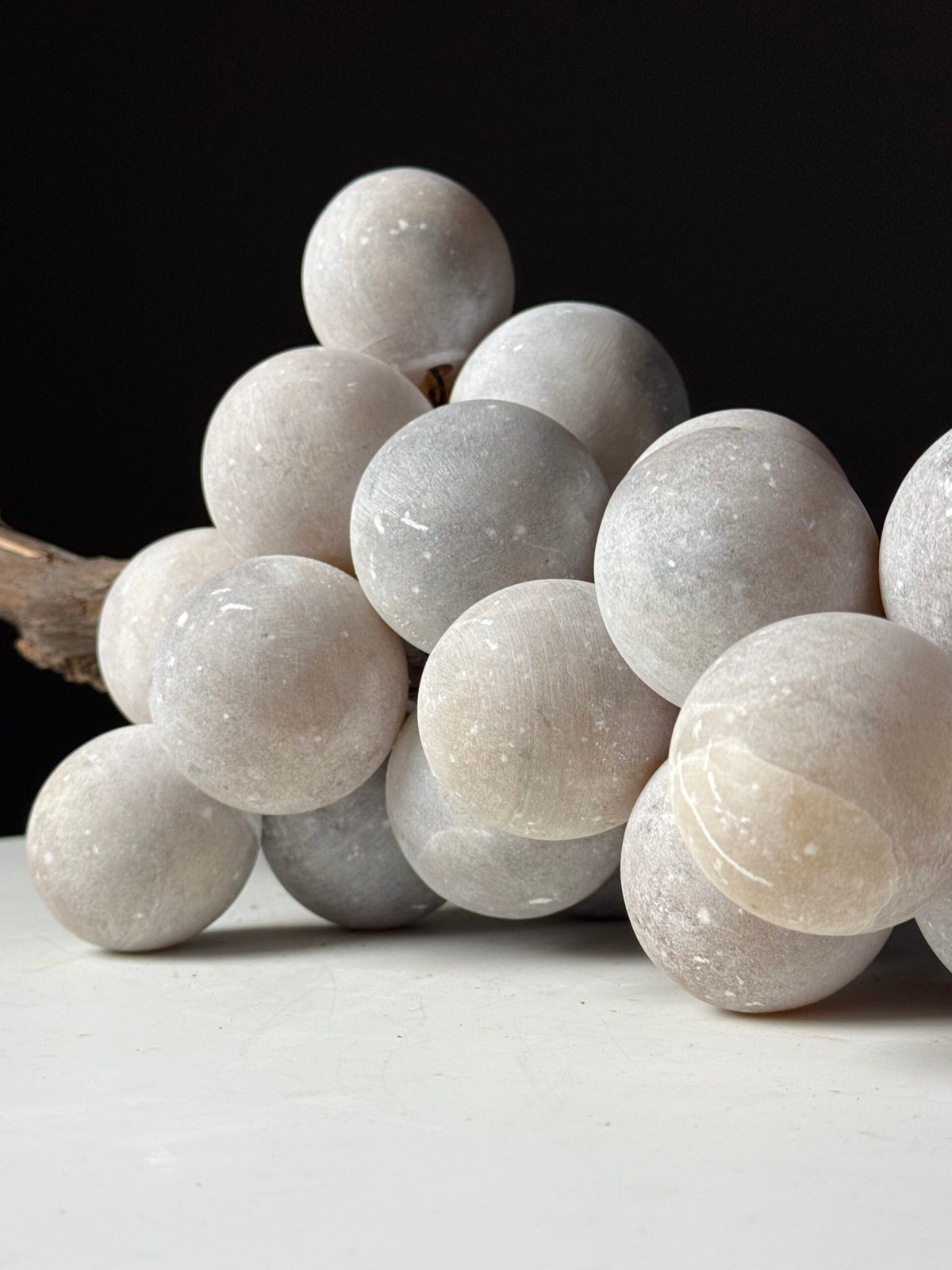 Large Grey Alabaster Bunch of Grapes, Italy, 41 cm, photo 7
