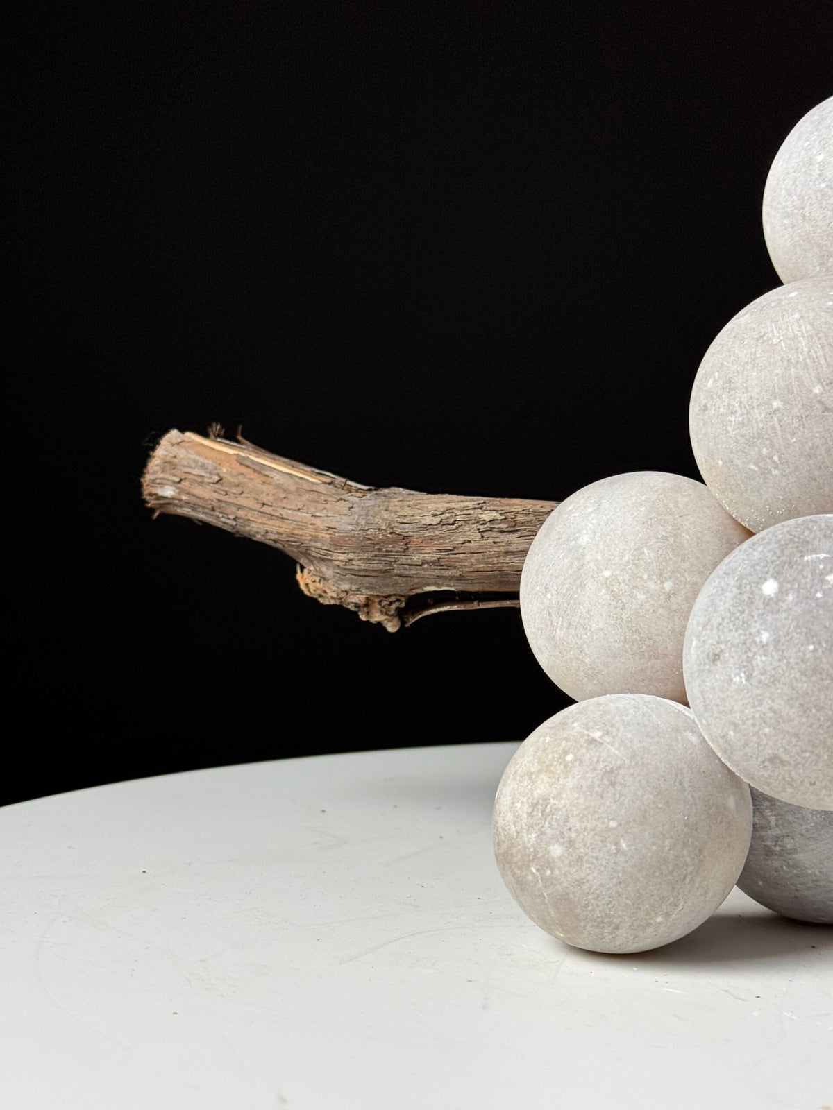 Large Grey Alabaster Bunch of Grapes, Italy, 41 cm, photo 6