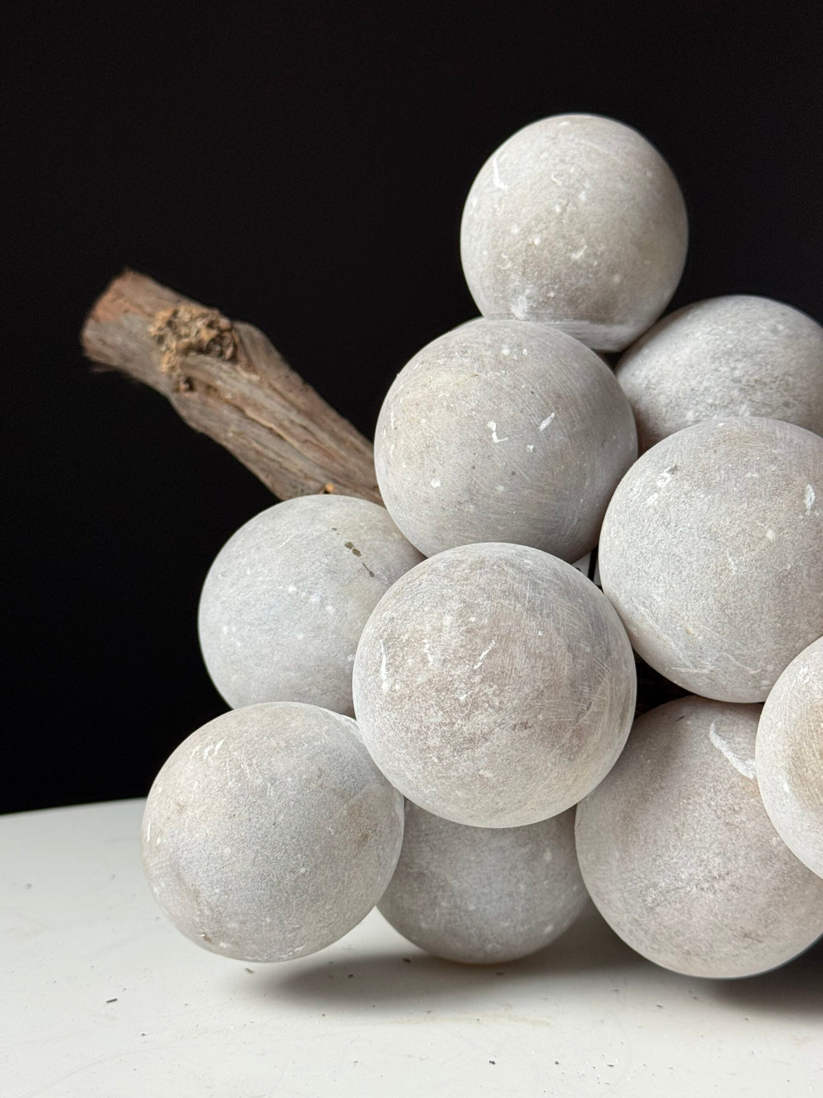 Large Grey Alabaster Bunch of Grapes, Italy, 41 cm, photo 3