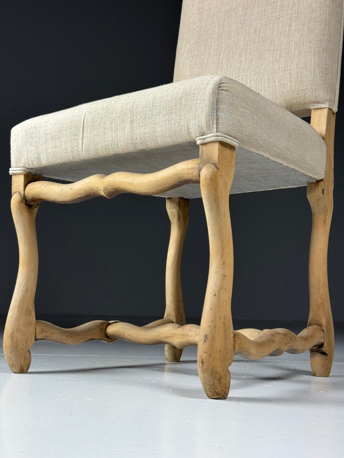 Set of Four Os de Mouton Dining Chairs in Beige, photo 6