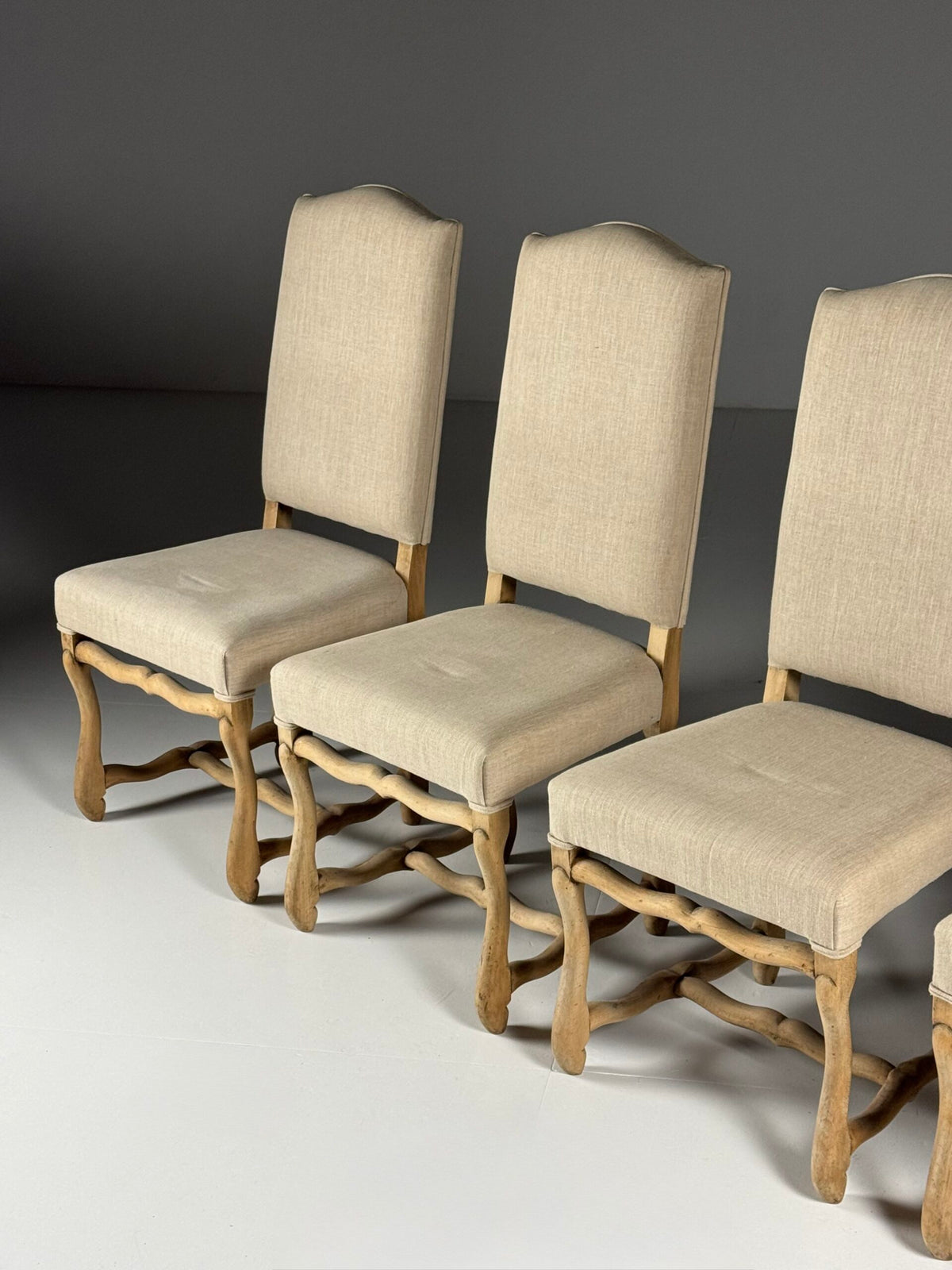 Set of Four Os de Mouton Dining Chairs in Beige, photo 4