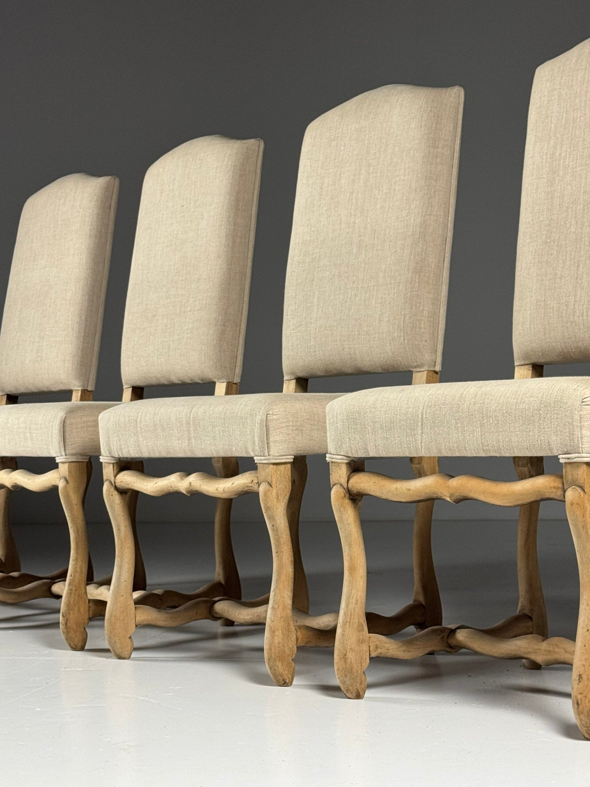 Set of Four Os de Mouton Dining Chairs in Beige, photo 3
