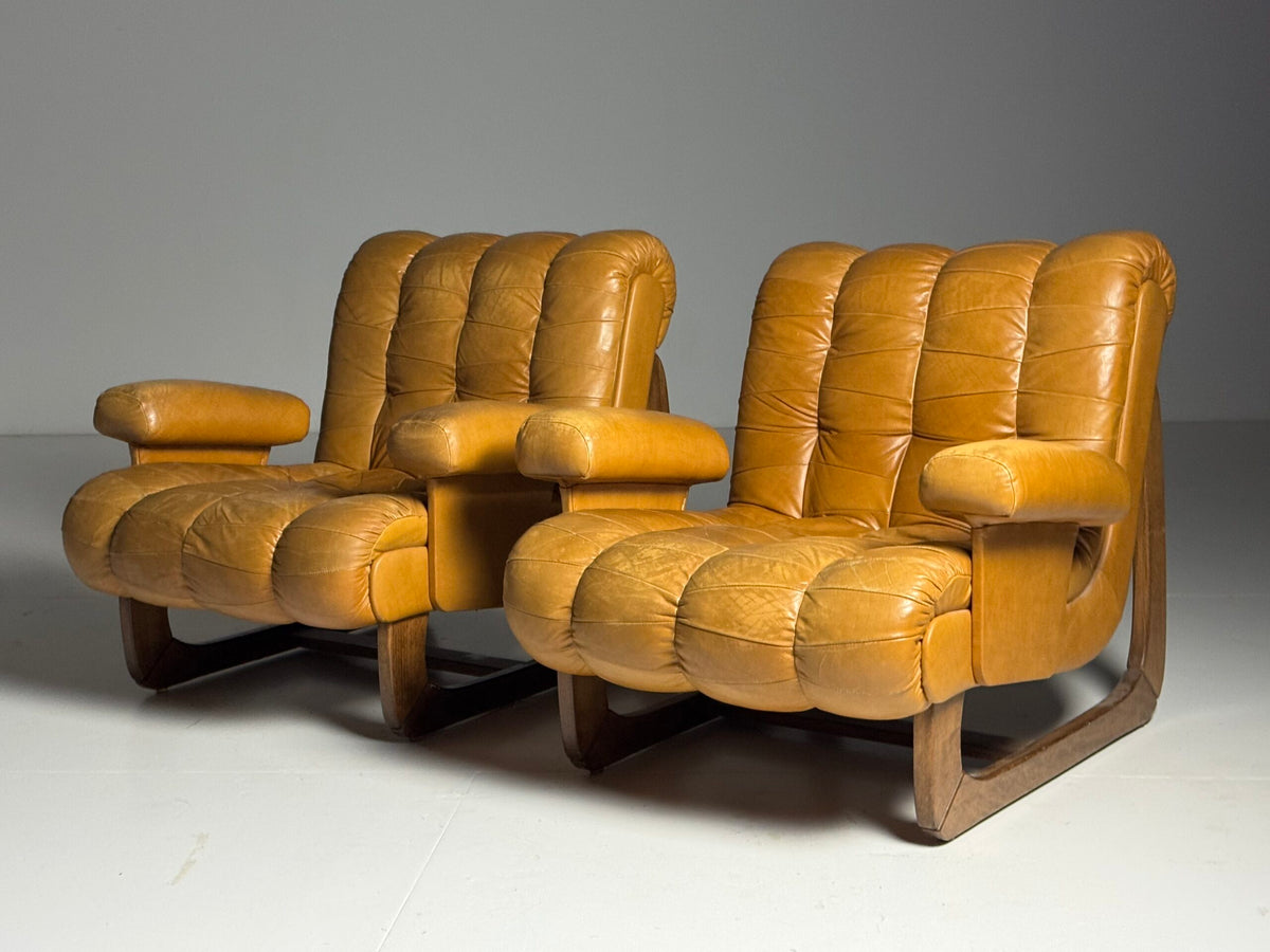 Pair of Italian Leather Armchairs, 1970 to 1980, photo 4