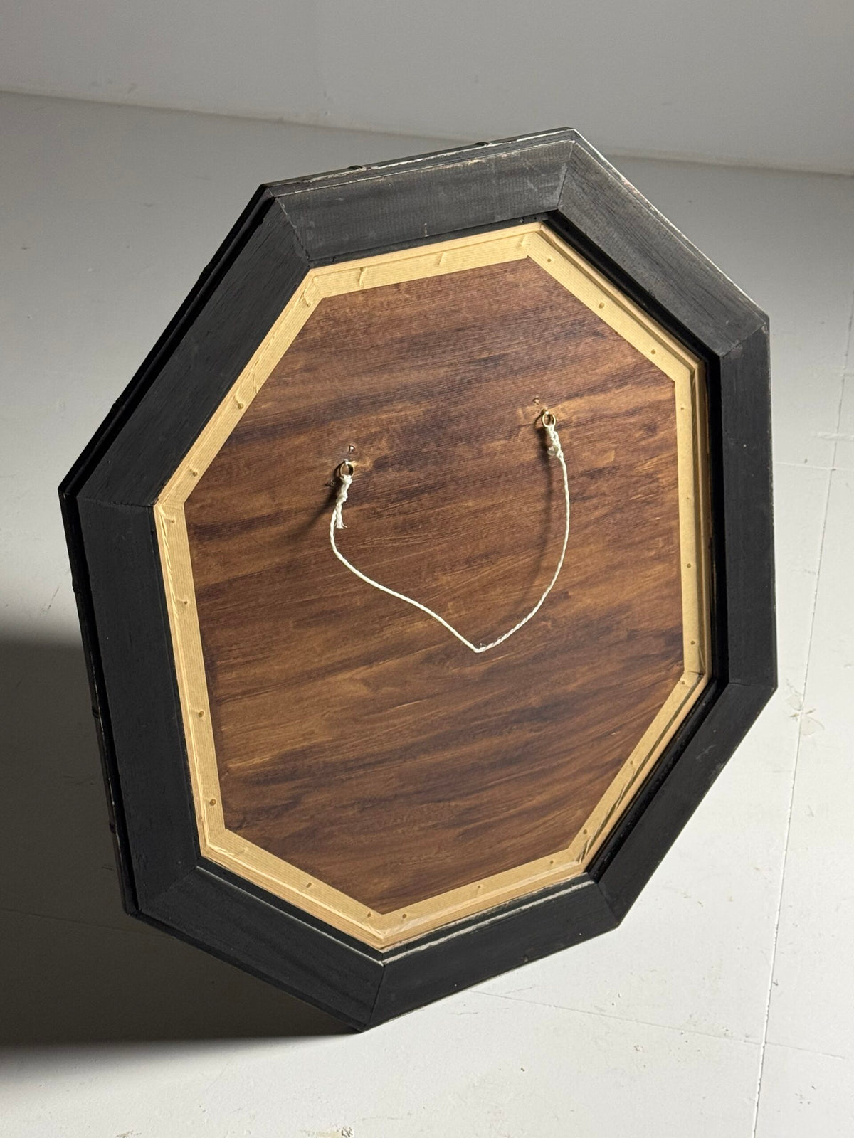 Octagonal Silver Faux Bamboo Mirror, England, c. 2000, photo 2