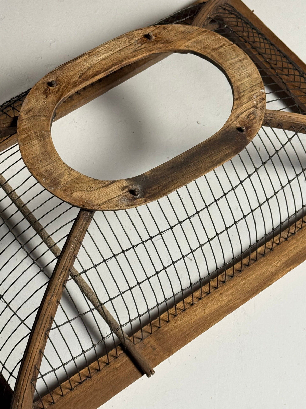 Vintage Solid Teak Birdcage on Legs, photo 4