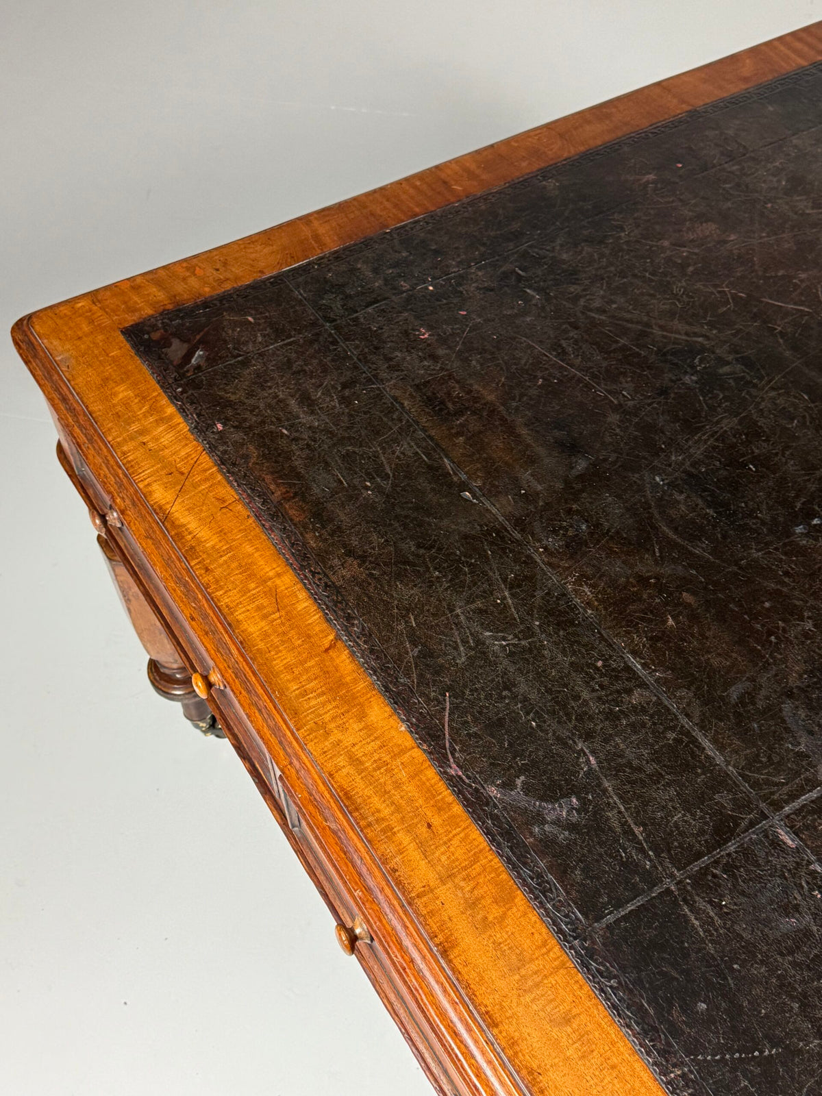 English Mahogany Partners Desk, circa 1880 to 1900, photo 15