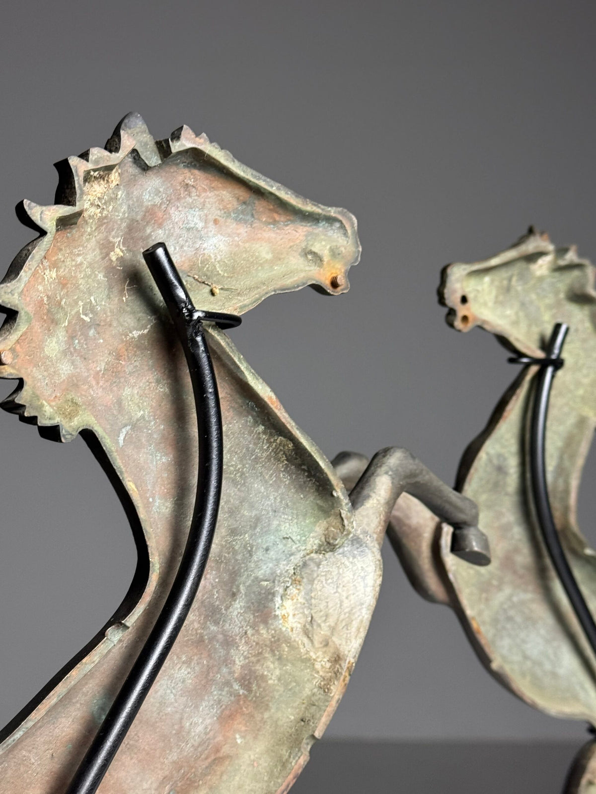 Bronze Seahorse Sculpture in Two Halves, France, c. 1960, photo 7