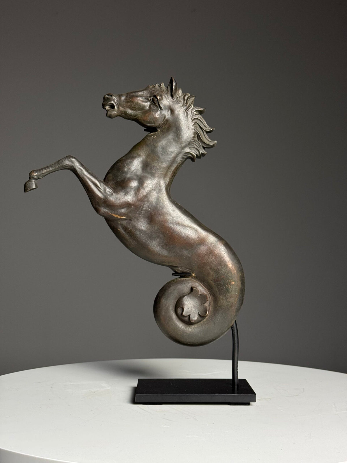 Bronze Seahorse Sculpture in Two Halves, France, c. 1960, photo 19