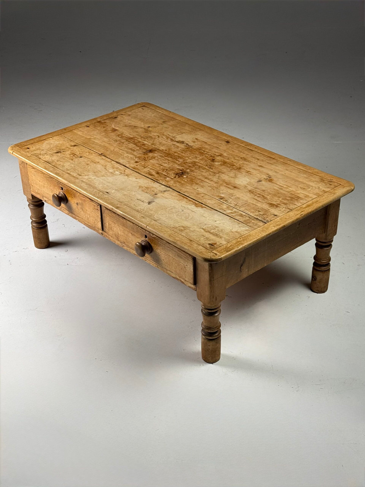 English Pine Farmhouse Coffee Table, 19th Century, photo 6