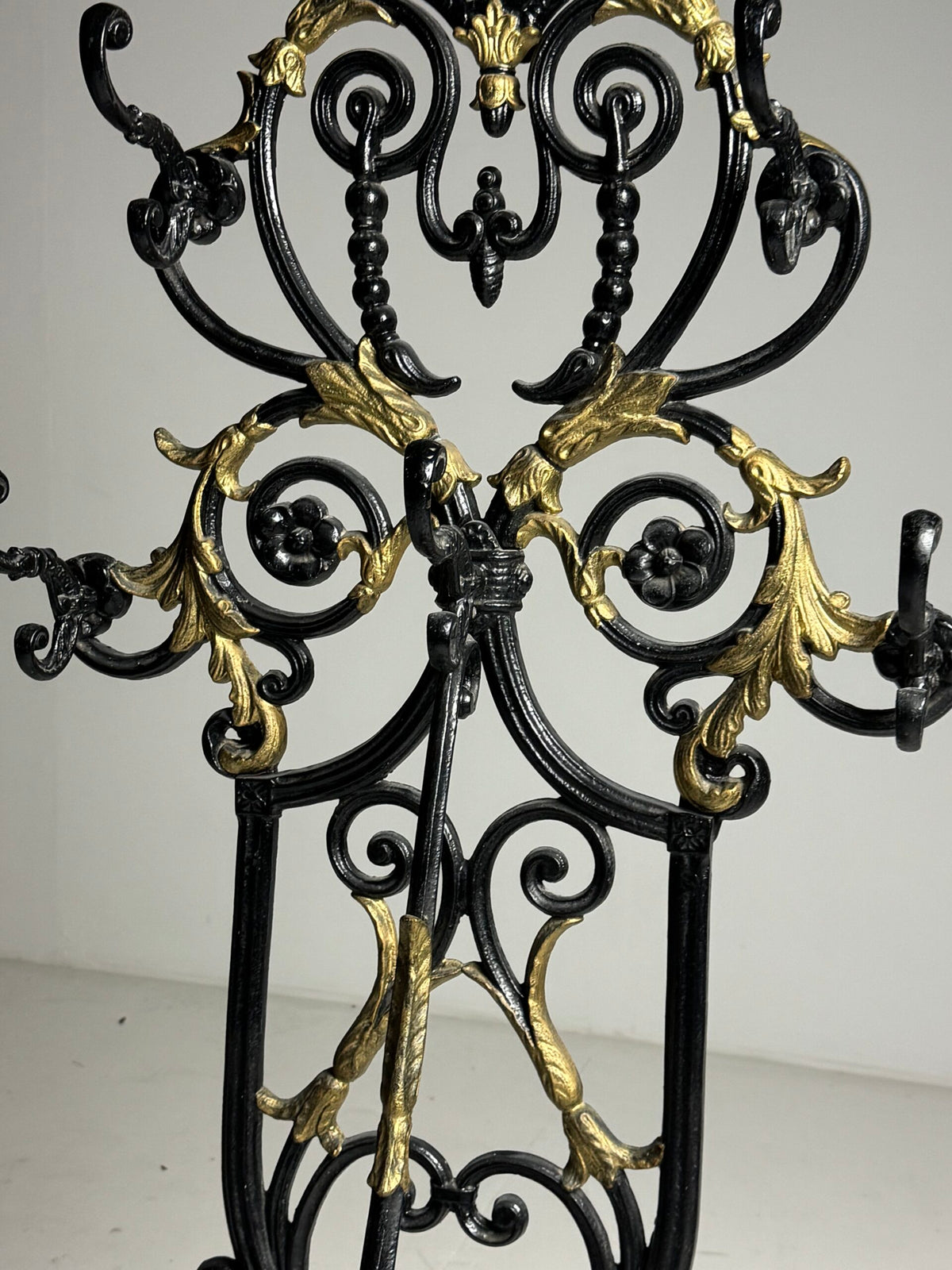 French Cast Iron Hall Stand with Umbrella Holder, 19th Century, photo 6