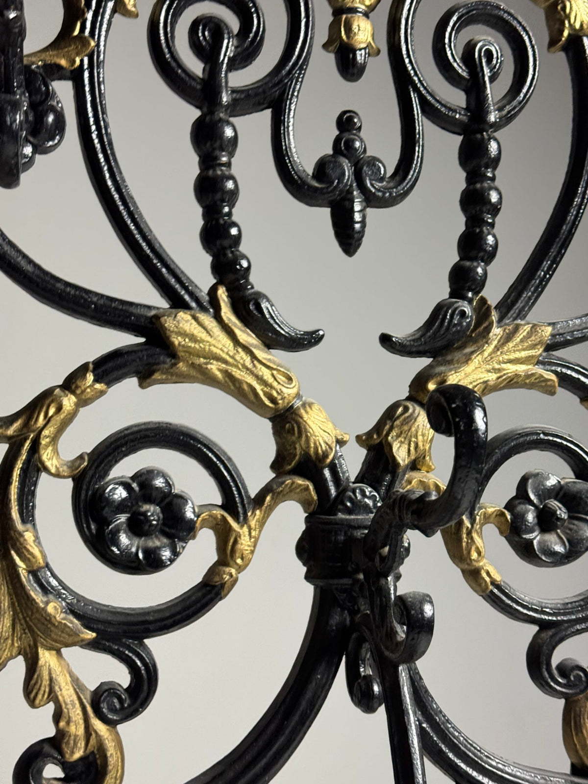 French Cast Iron Hall Stand with Umbrella Holder, 19th Century, photo 9