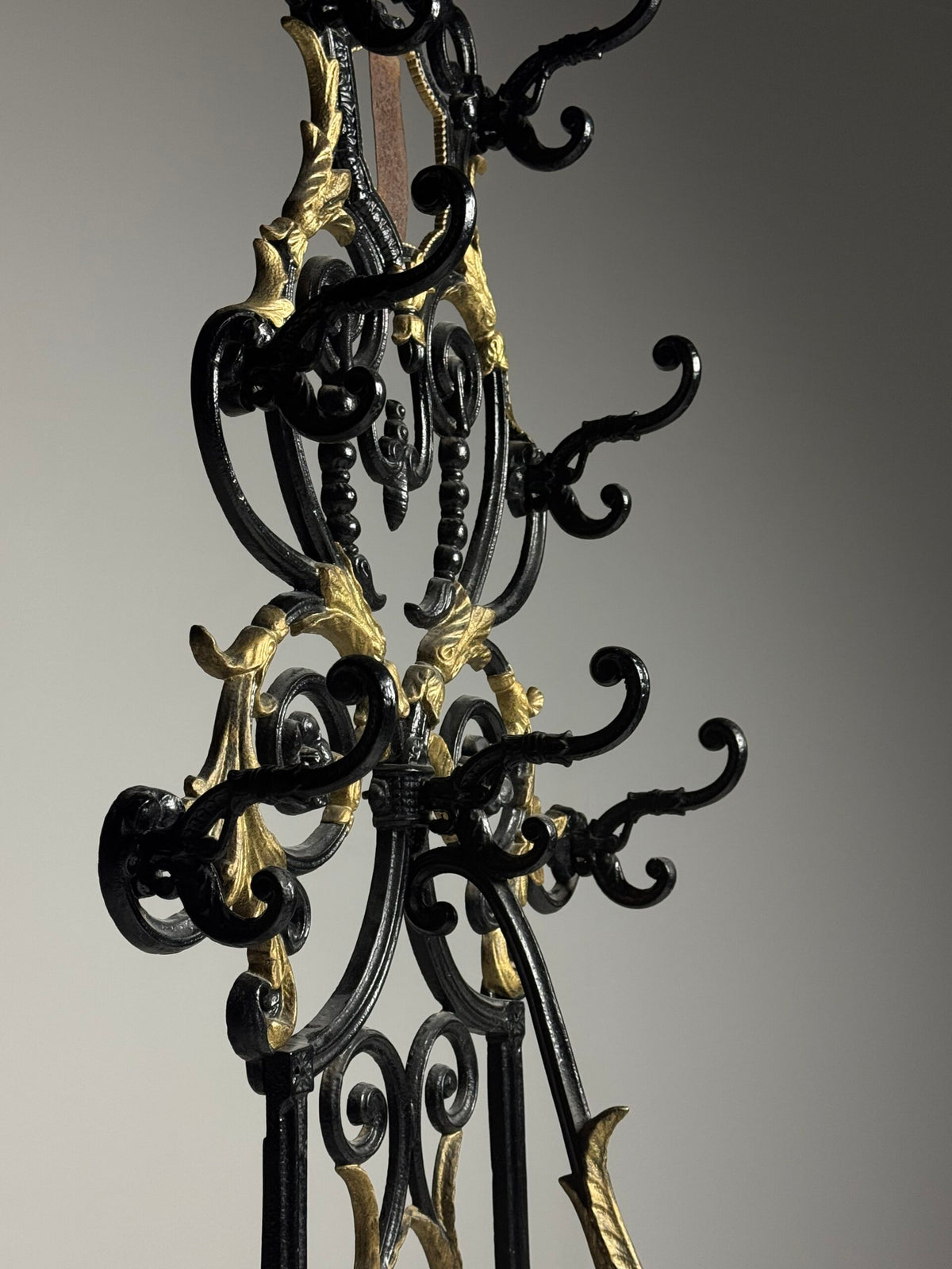 French Cast Iron Hall Stand with Umbrella Holder, 19th Century, photo 23