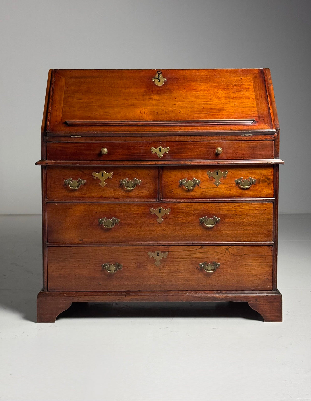 English Teak Secretaire, Late 18th Century, photo 48