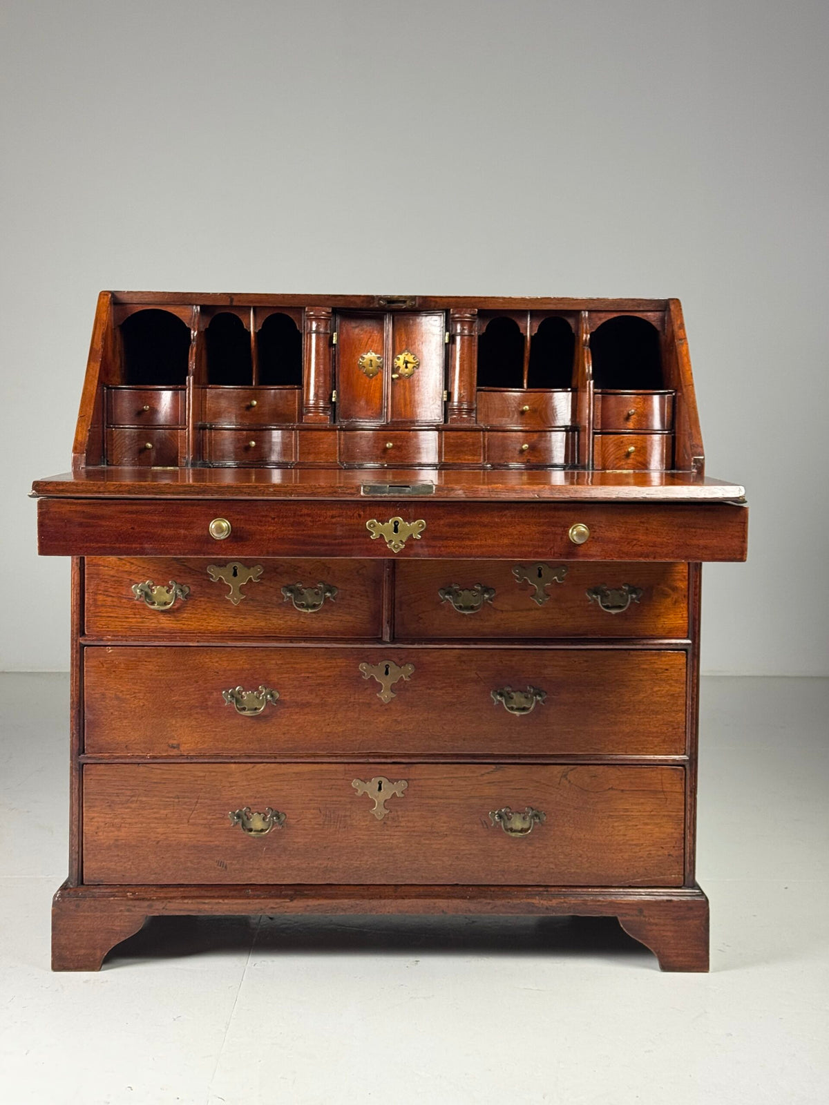 English Teak Secretaire, Late 18th Century, photo 32